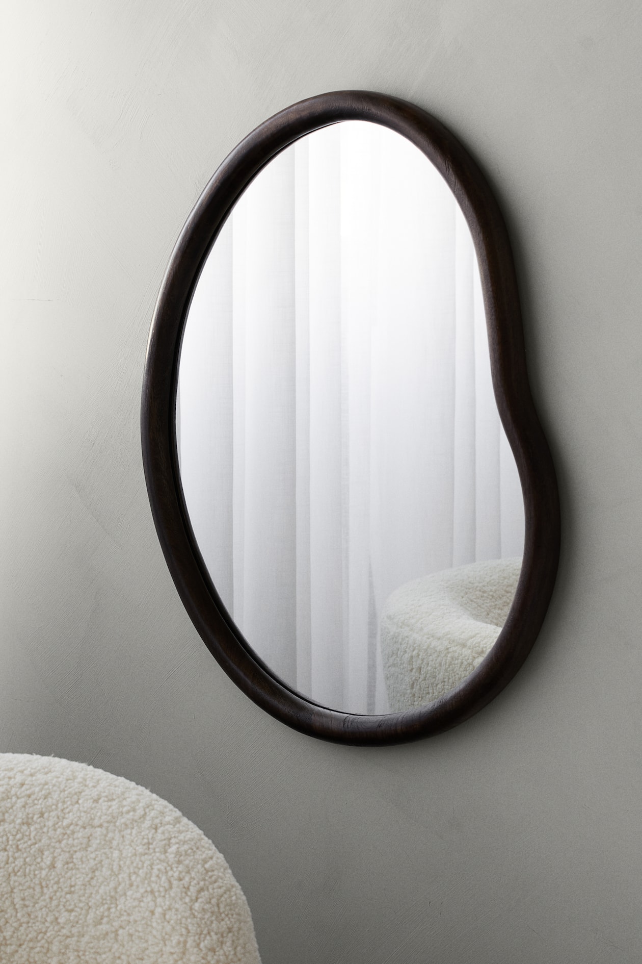 Miroir asymétrique - Marron foncé - Home All | H&M FR