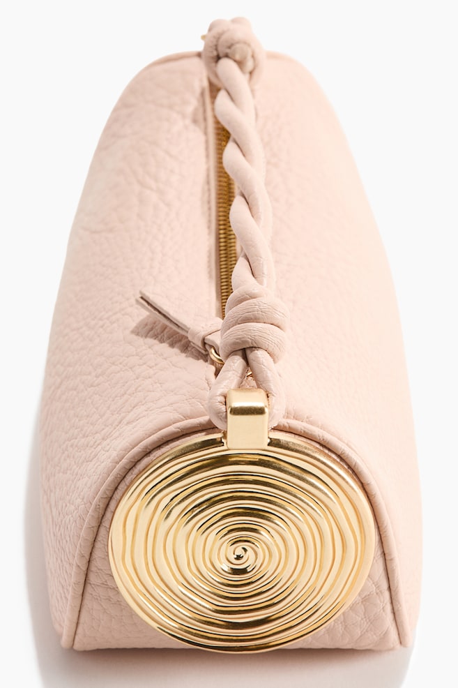 Metal-Detail Handbag - Powder pink - 1