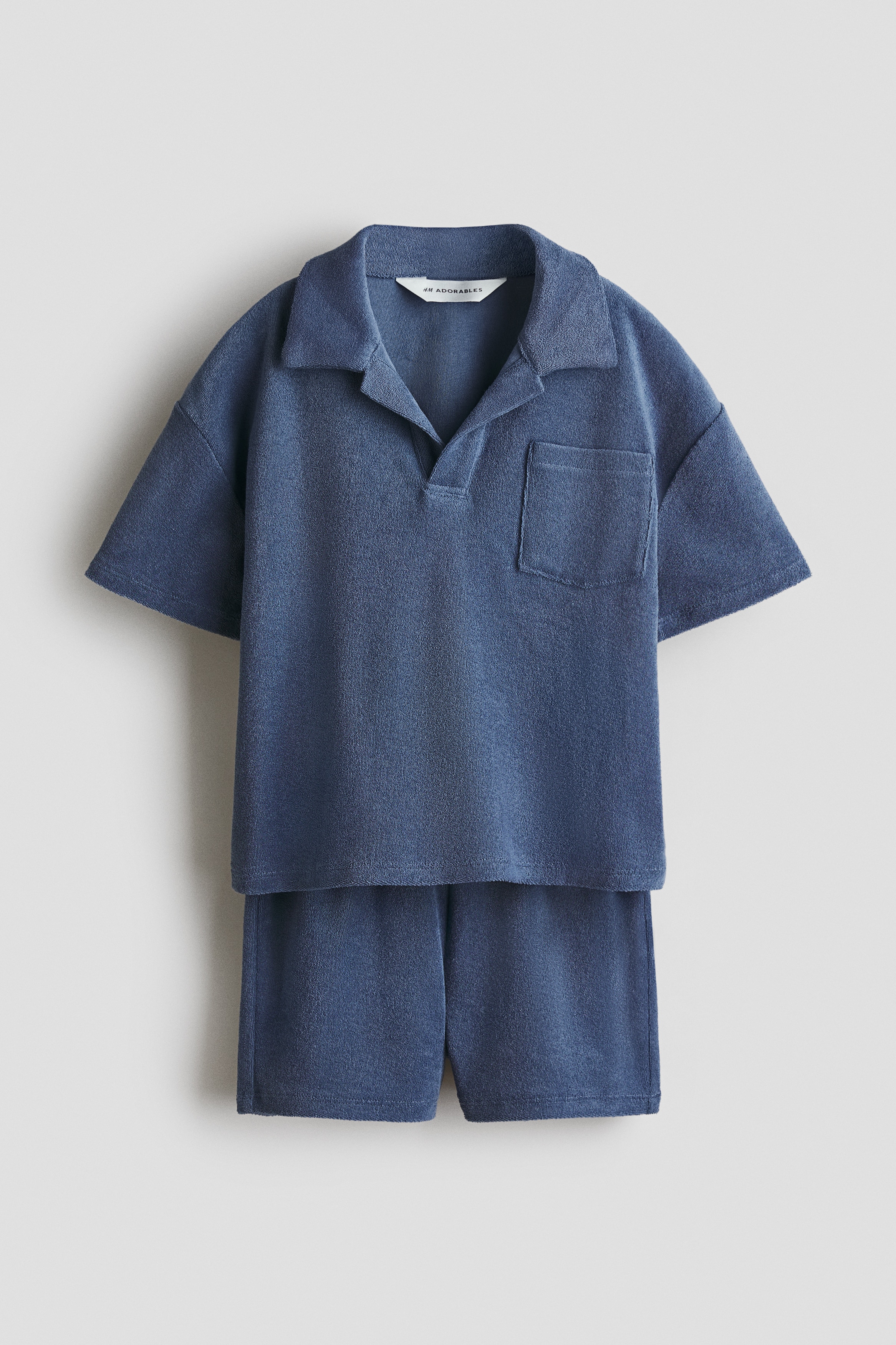 2-piece cotton terry set - Navy blue