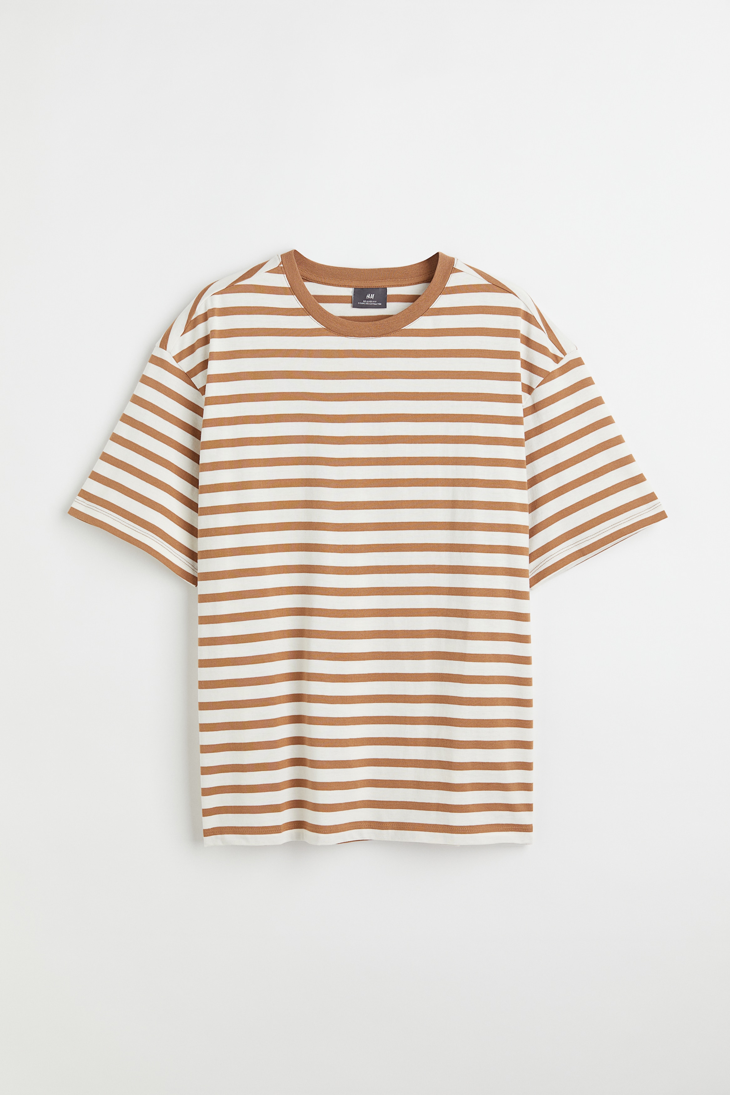 リラックスフィット コットンTシャツ - オレンジ／ホワイト