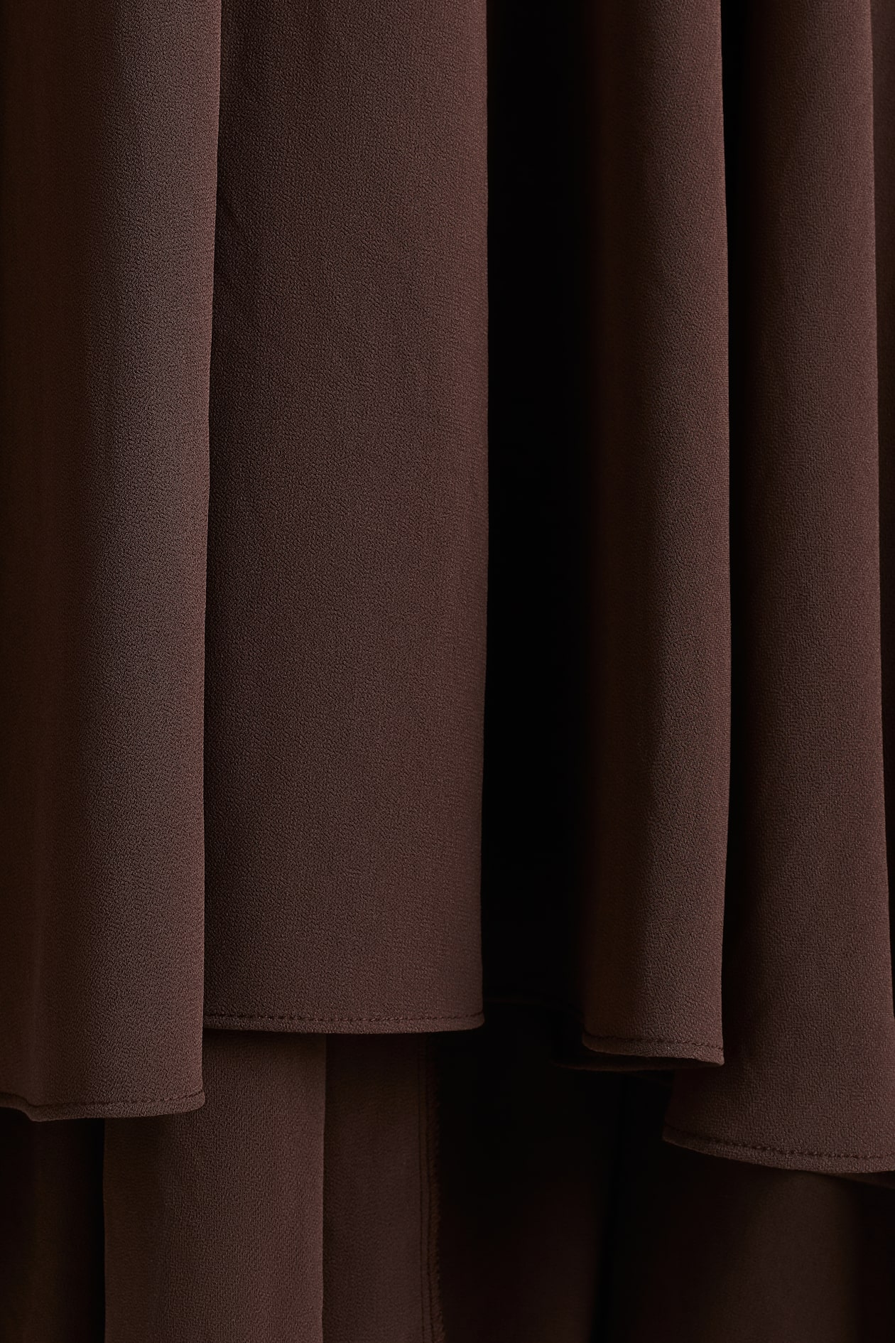 Robe longue en mousseline - Marron fonc?� - FEMME | H&M FR