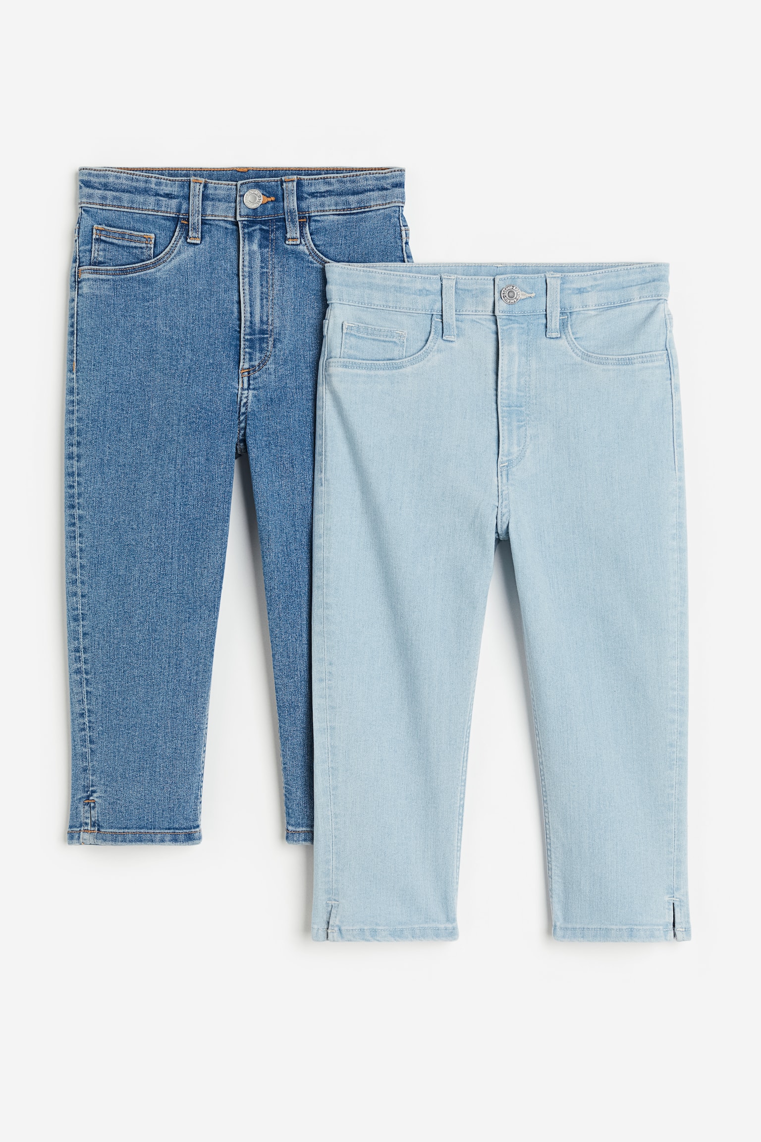 Lot de 2 Skinny Fit High Capri Jeans - Denim foncé/denim clair