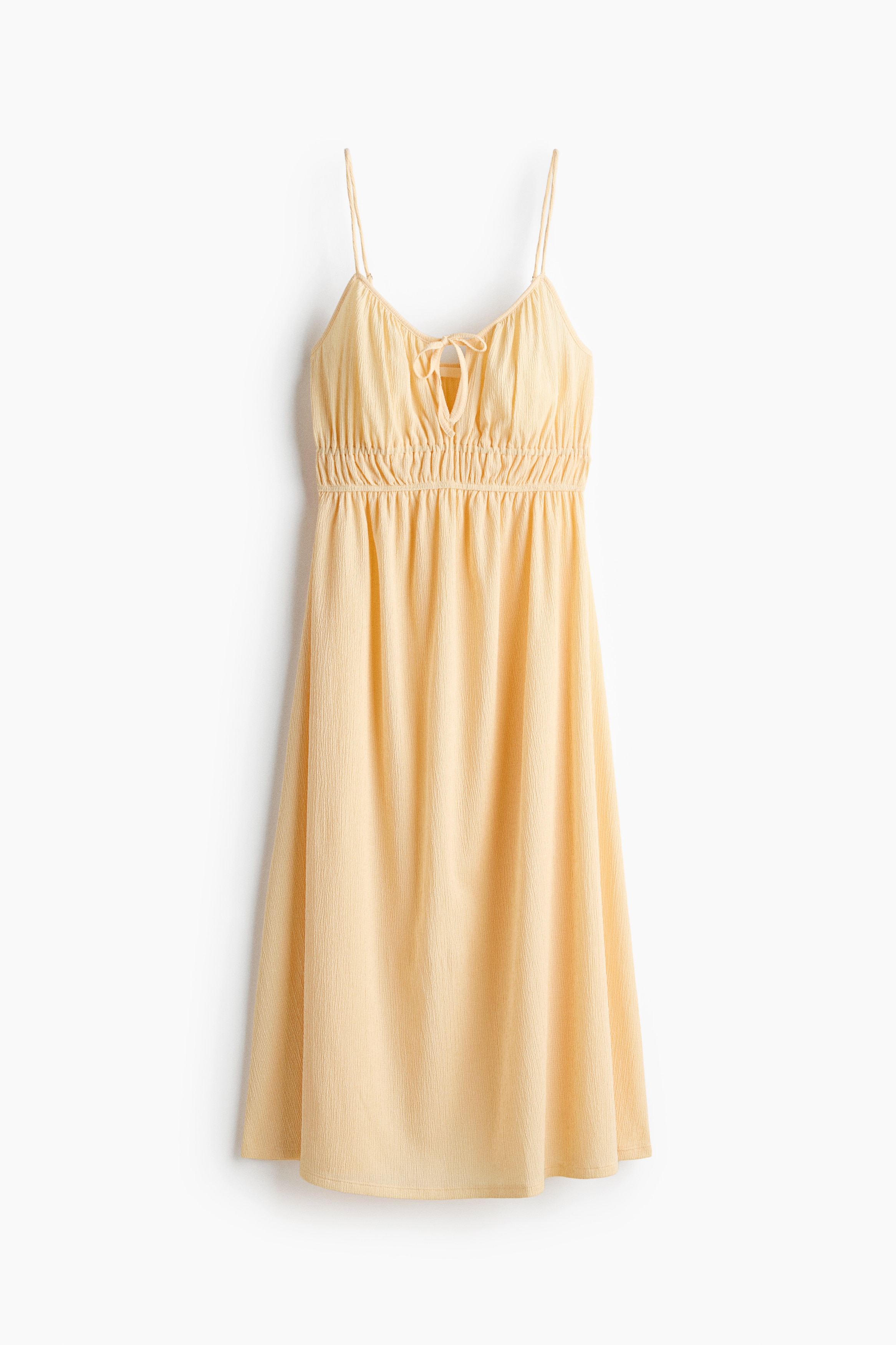 Vestido en punto corrugado - Amarillo