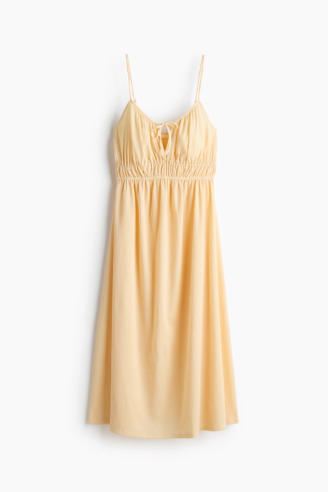 Crinkled Jersey Dress - Yellow - 1