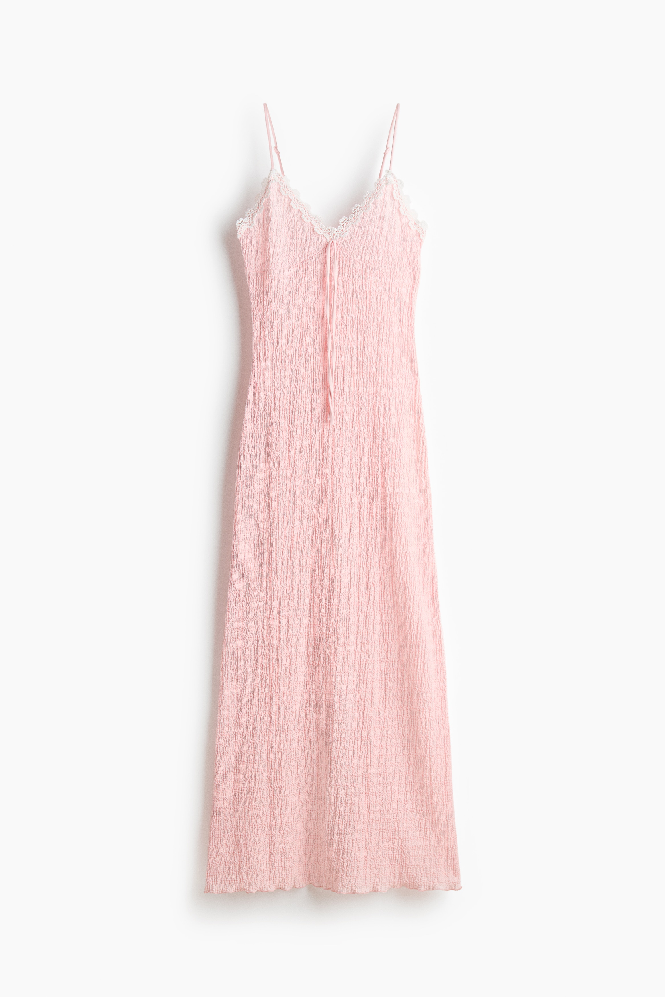 Abito con spalline sottili da annodare - Rosa chiaro