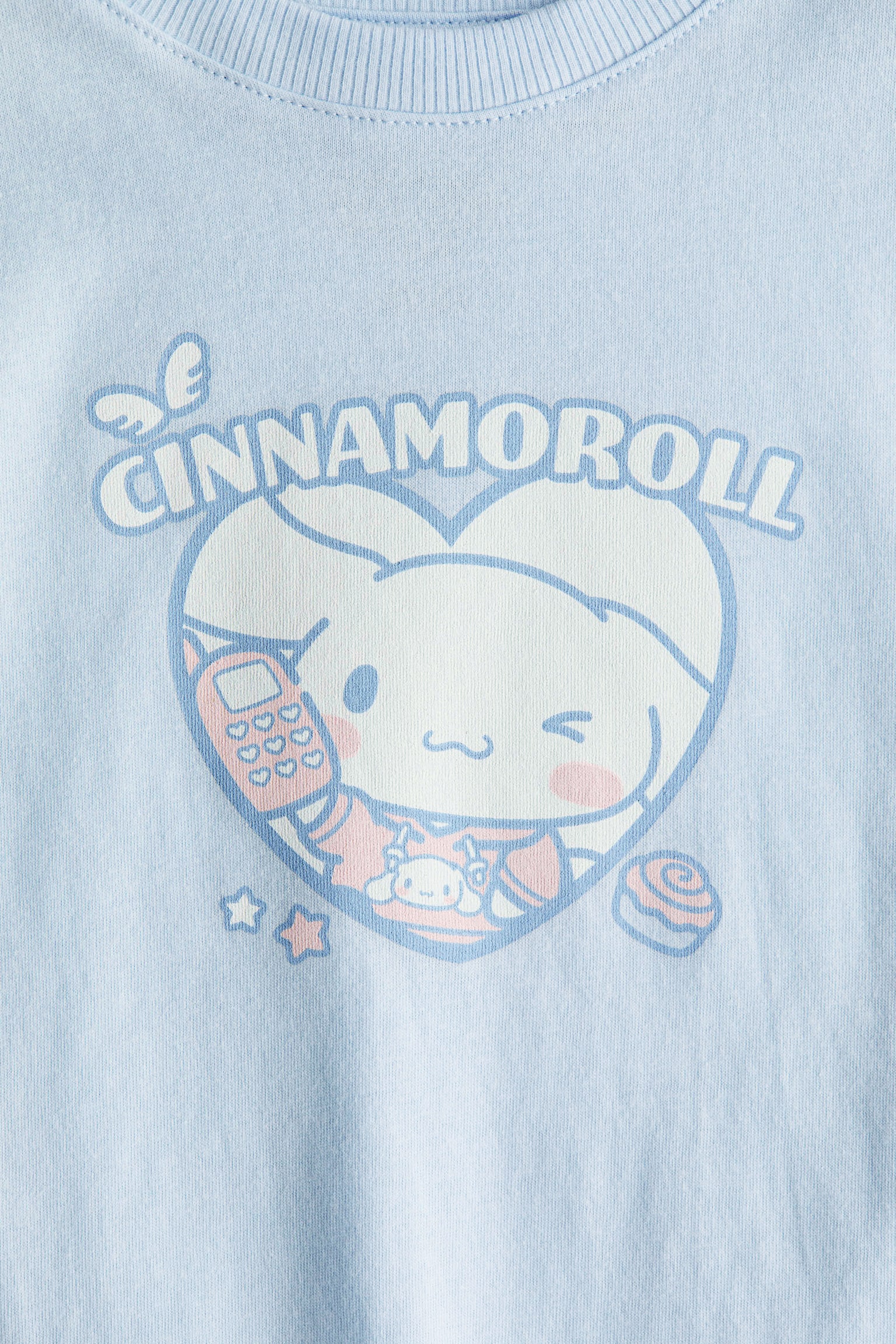 Áo thun cotton in hình - Xanh dương nhạt/Cinnamoroll/Màu hồng nhạt/Hello Kitty/Màu tím nhạt/Hello Kitty/Màu trắng/Hello Kitty - 3