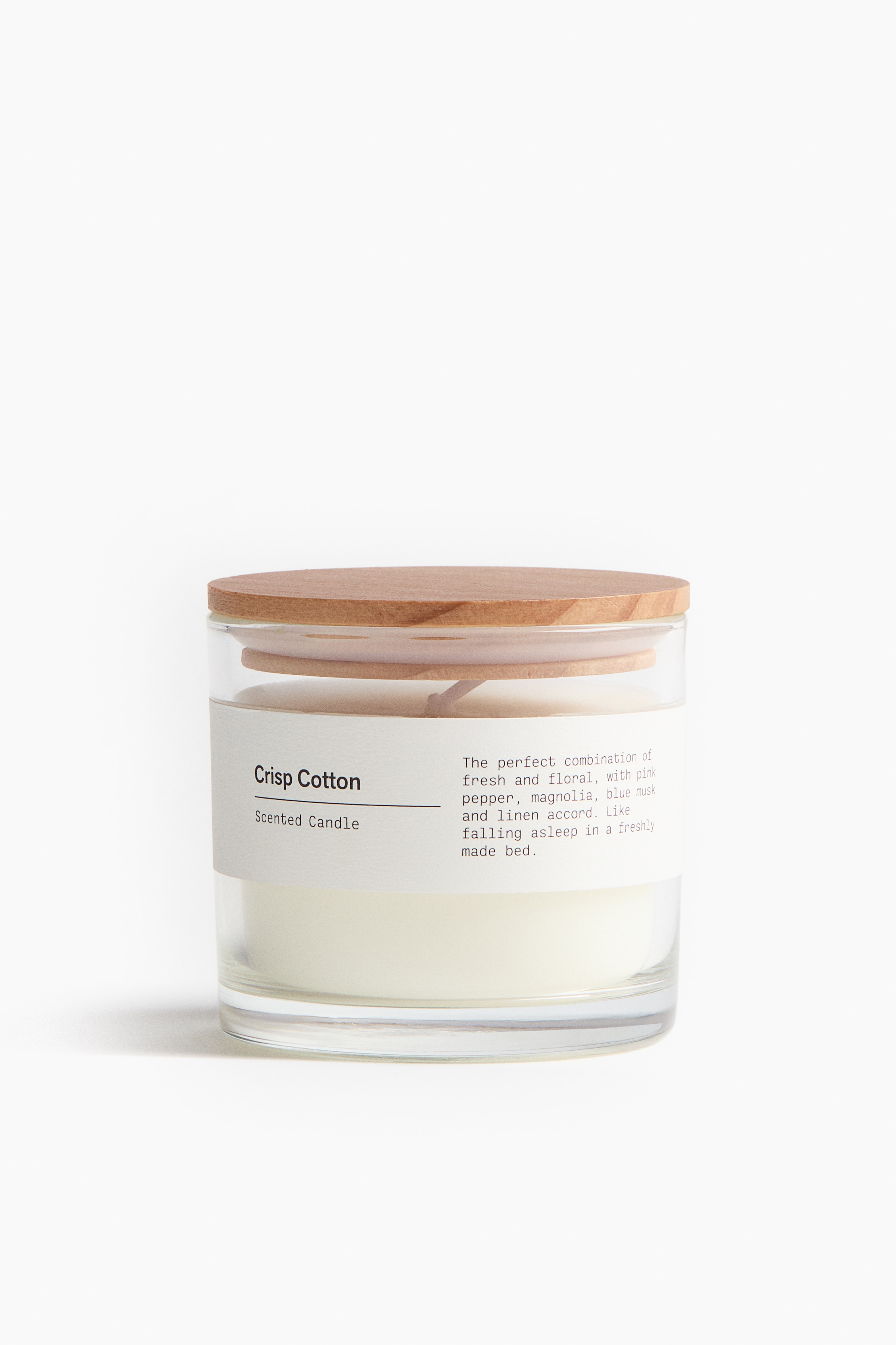 Bougie parfumée dans un pot en verre - Crisp Cotton/Sage Sérénité/Grapefruit Nectar/Sublime Patchouli/Yuzu Blossom