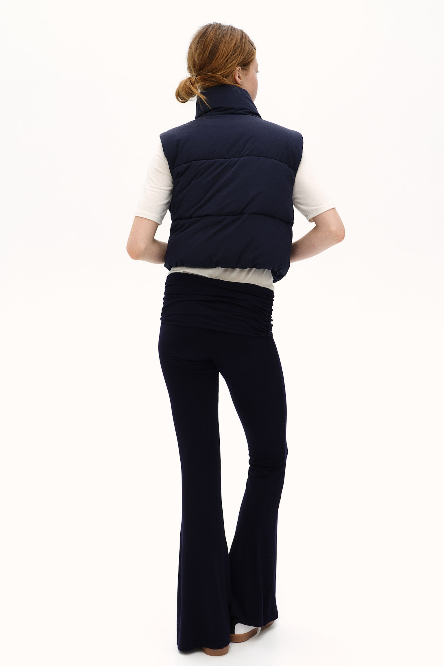 Gathered yoga pants - Navy blue/Dark grey marl/Black - 3