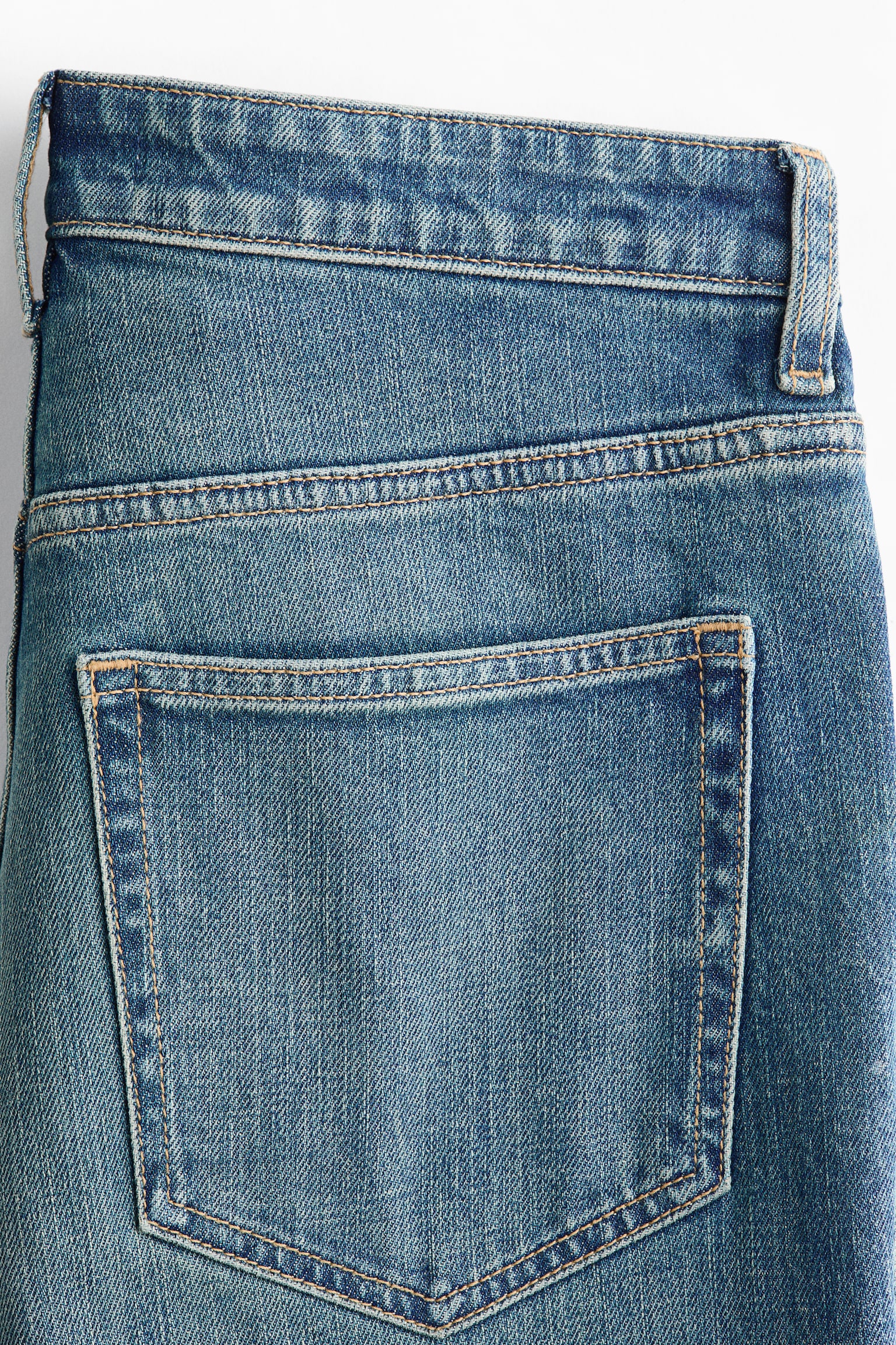 Slim Straight High Waist Jeans - Denimblau - 8