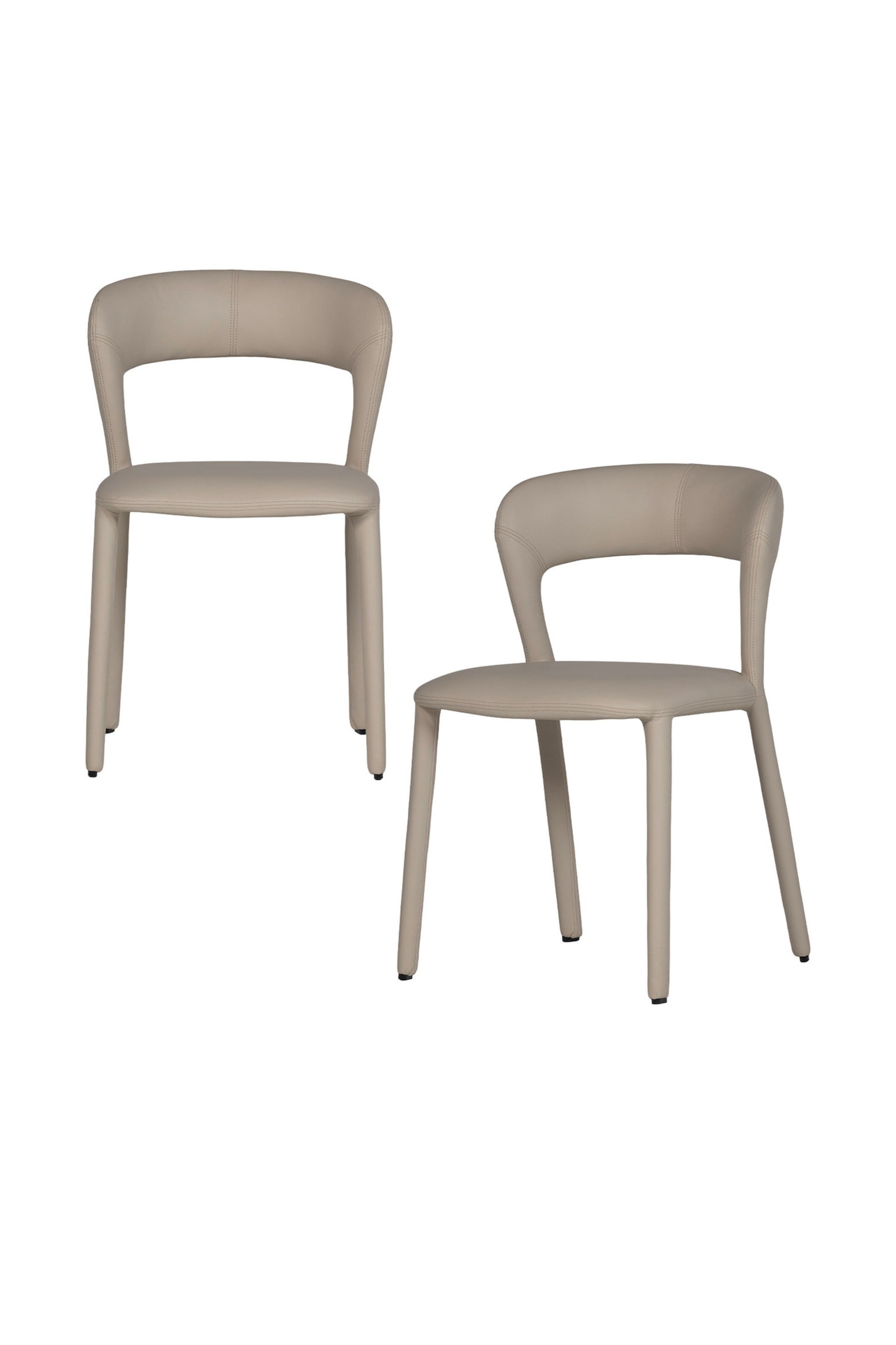 Noble Dining Chair - Set Of 2 - Beige/Taupe/Divers - 4