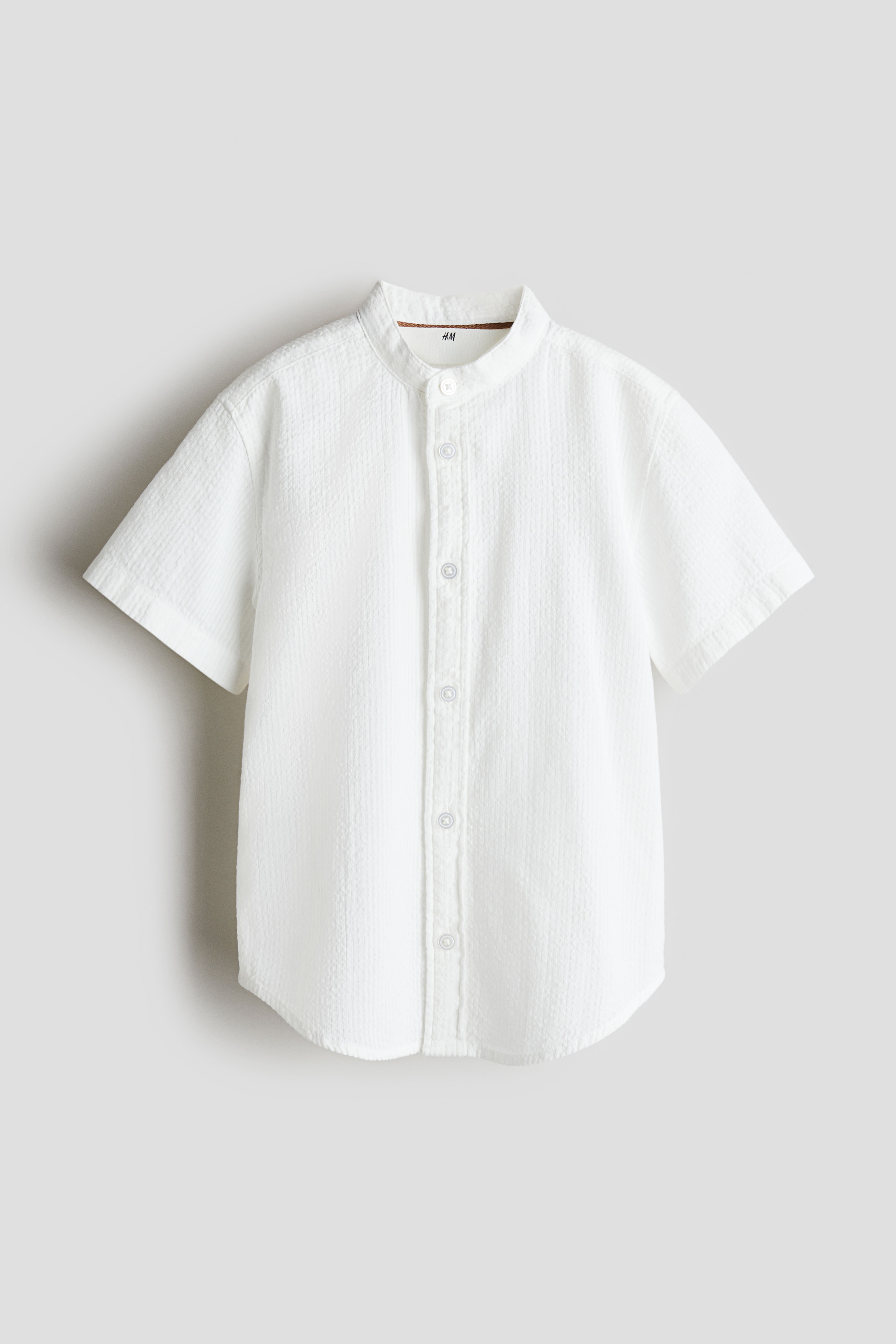 Mandarin collar shirt h&m best sale