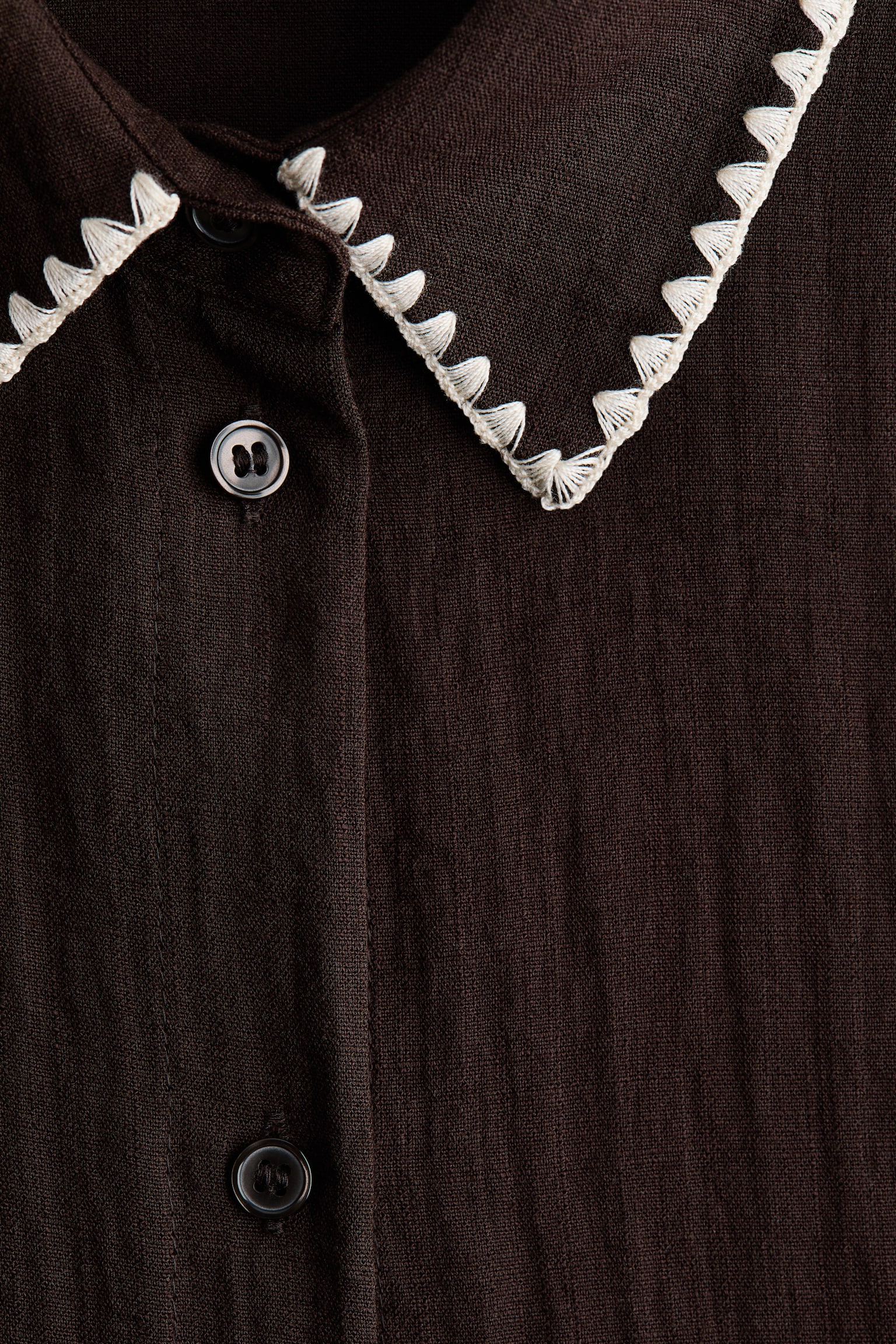 Chemise de plage grande taille - Brun foncé/Crème - 5