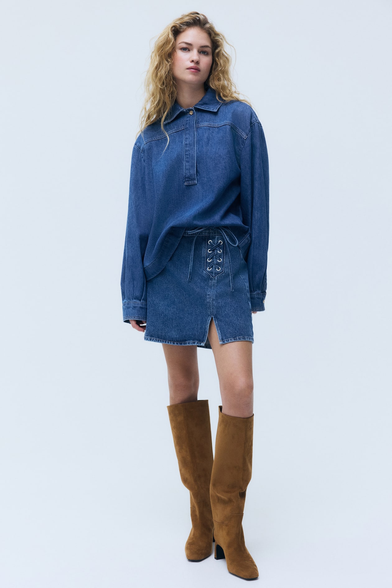 Denim Pullover Shirt - image 5