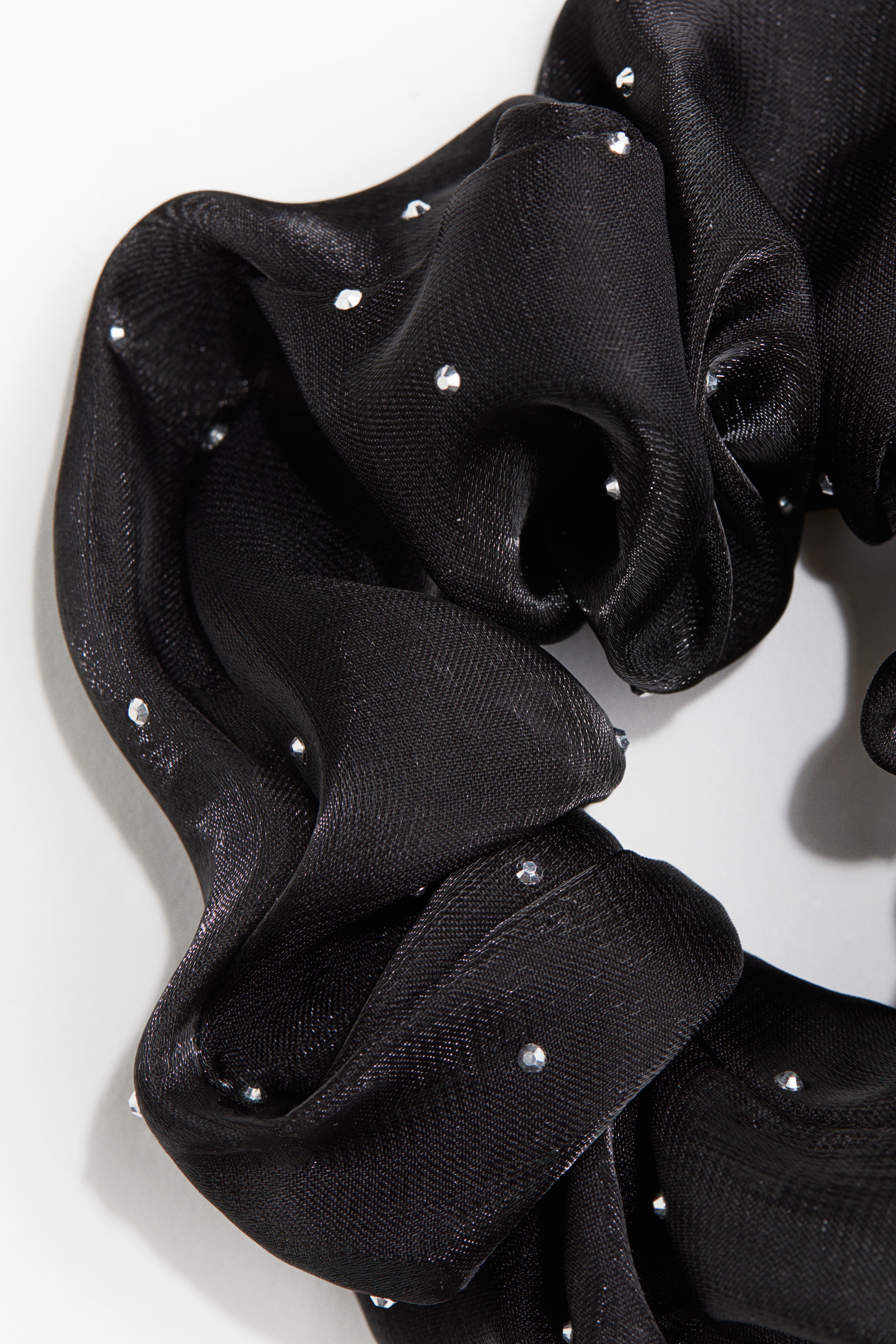 Rhinestone-Embellished Scrunchie