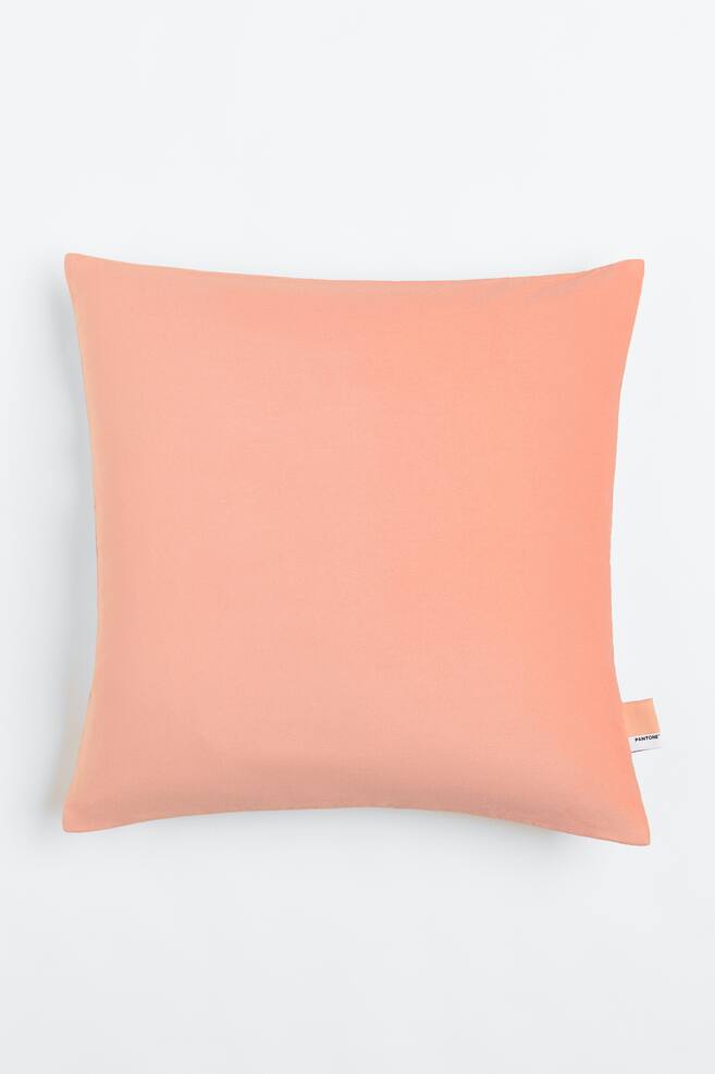 Cotton velvet cushion cover - Light orange/Bright red/Turquoise/Light green/dc - 1