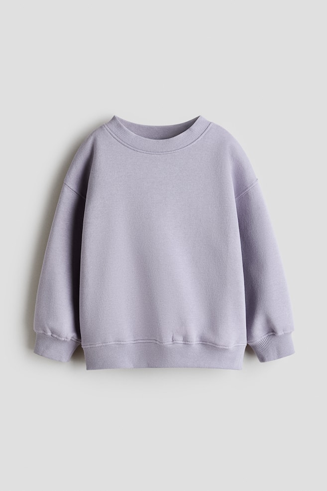 Brushed-Inside Sweatshirt - Light purple/Dusty purple/hearts/Taupe/hearts/Turquoise/hearts/Light pink/Light pink/Cream/hearts - 1