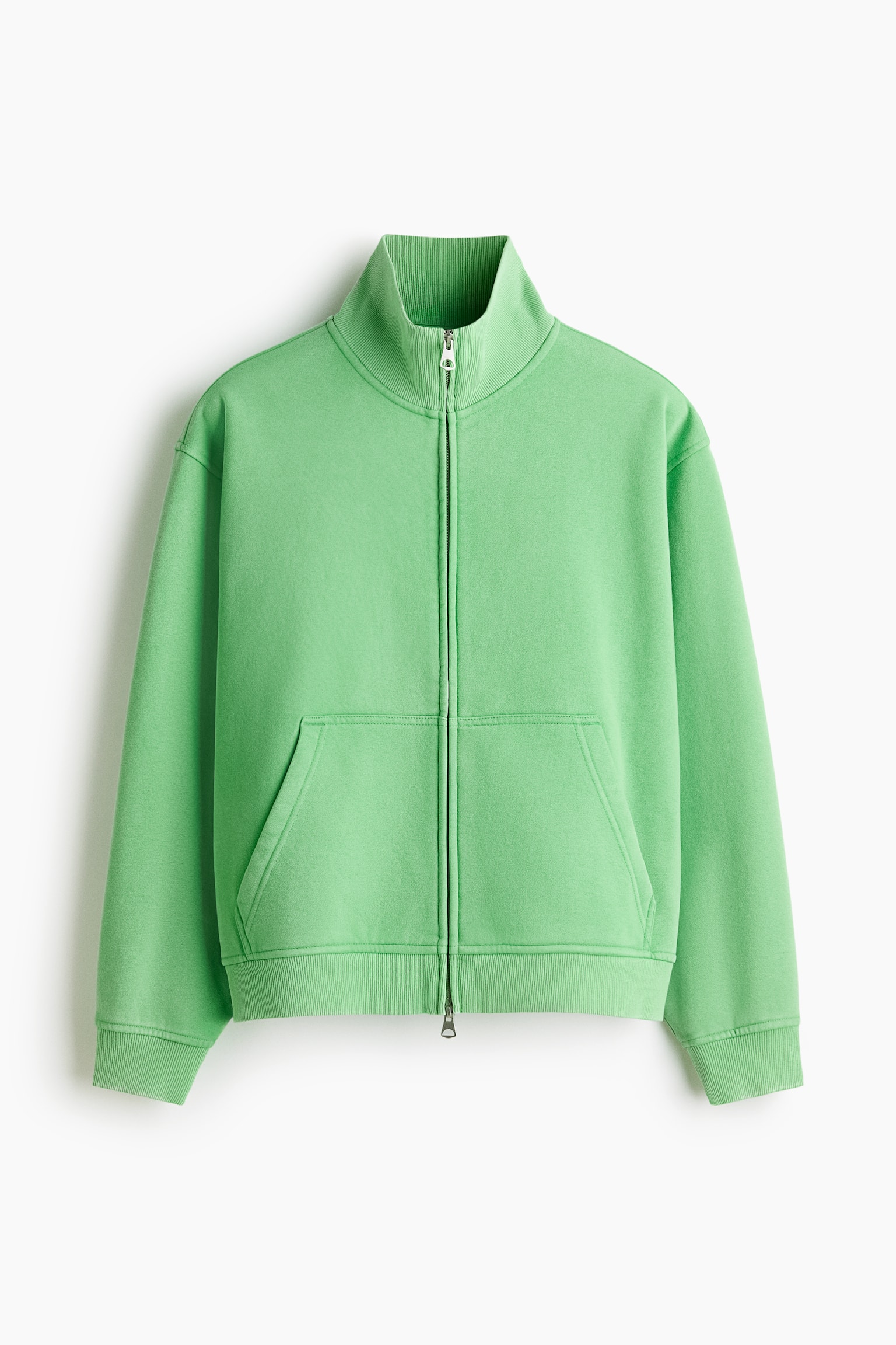 Rozpinana pudełkowa bluza Loose Fit - Bright green/Jasnoniebieski/Jasnoszary melanż - 1