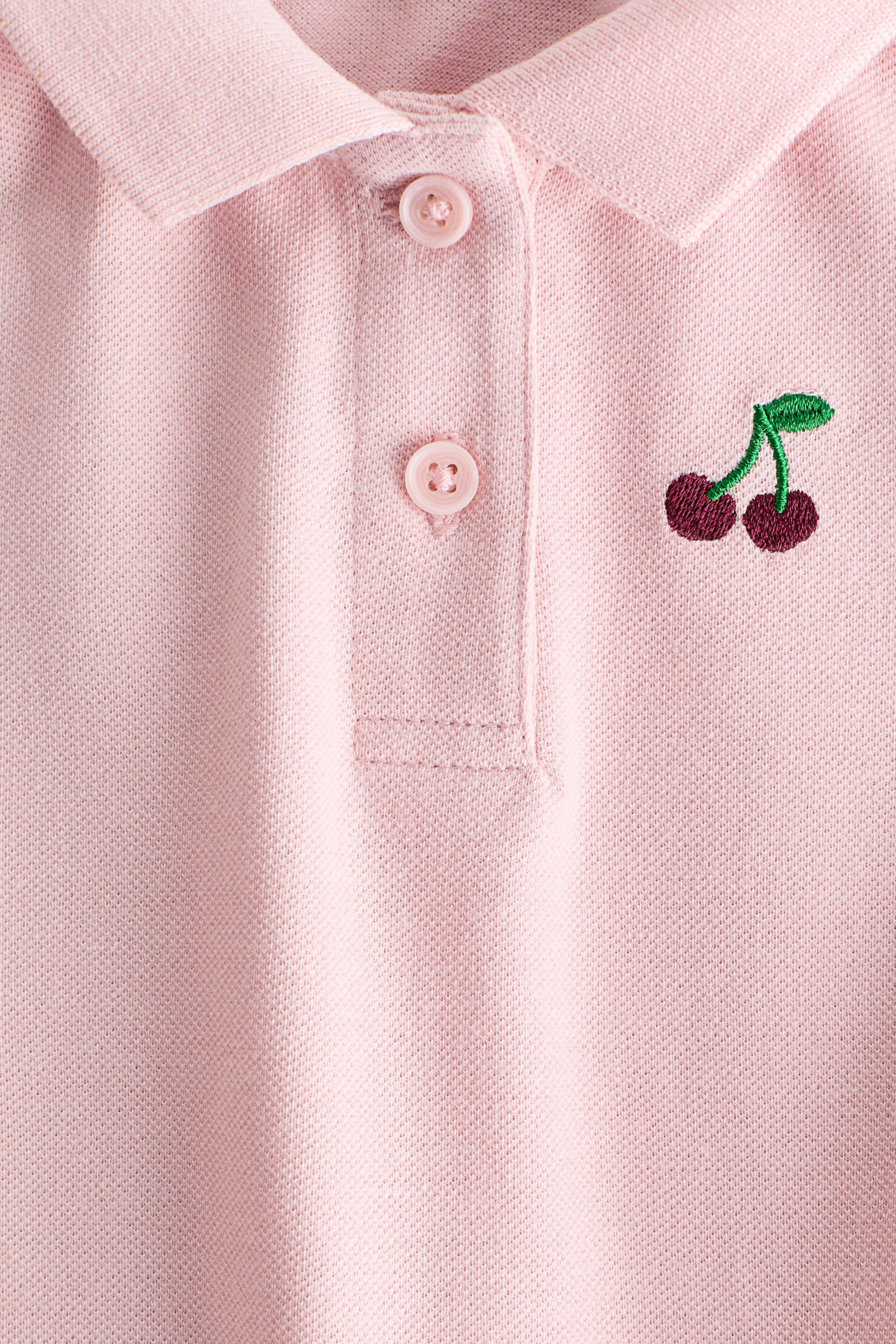 Piqué Polo Dress with Embroidered Motif