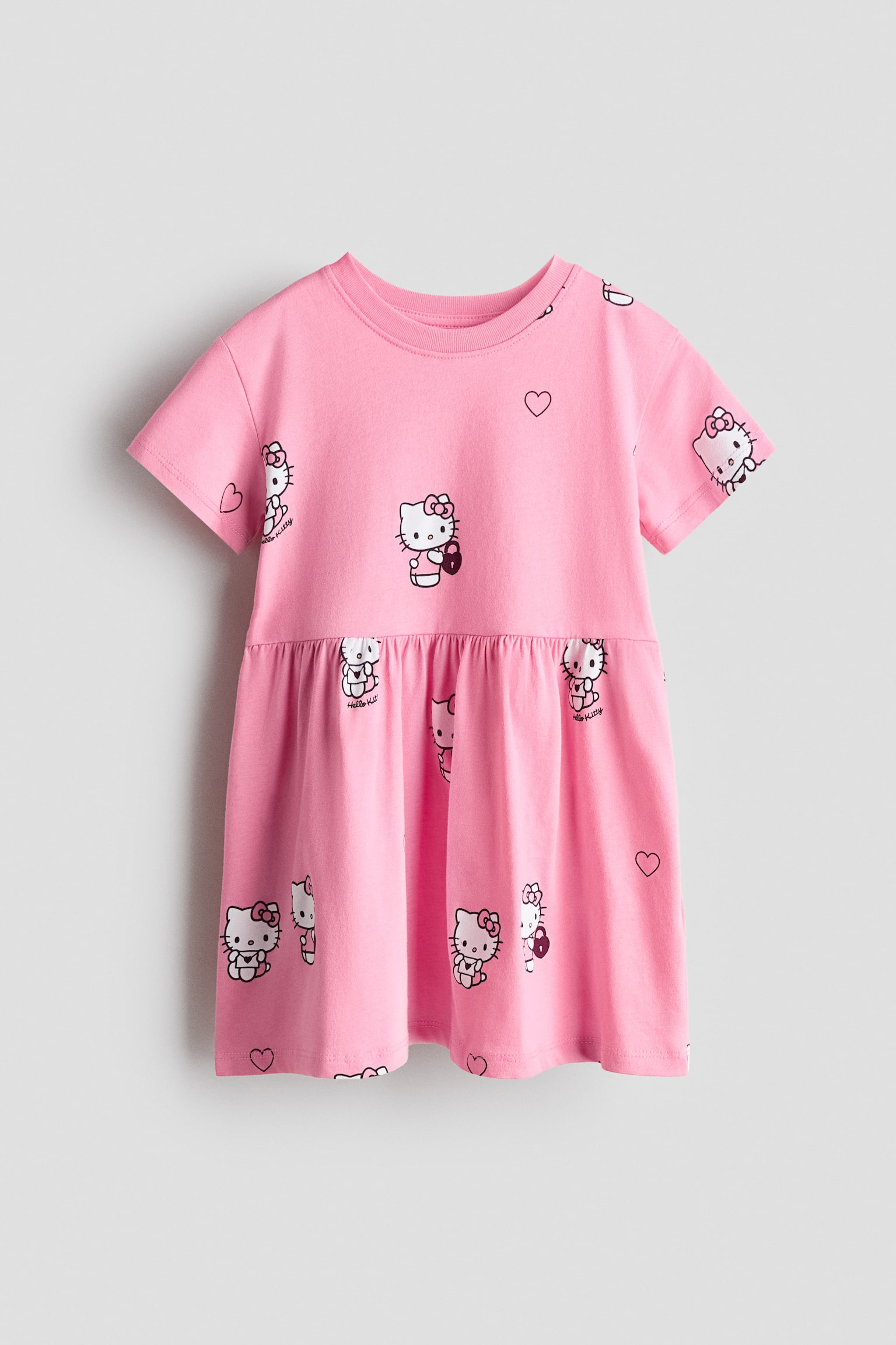 Трикотажна сукня з принтом - Світло-рожевий/Hello Kitty/Світло-жовтий/Squishmallows - 1