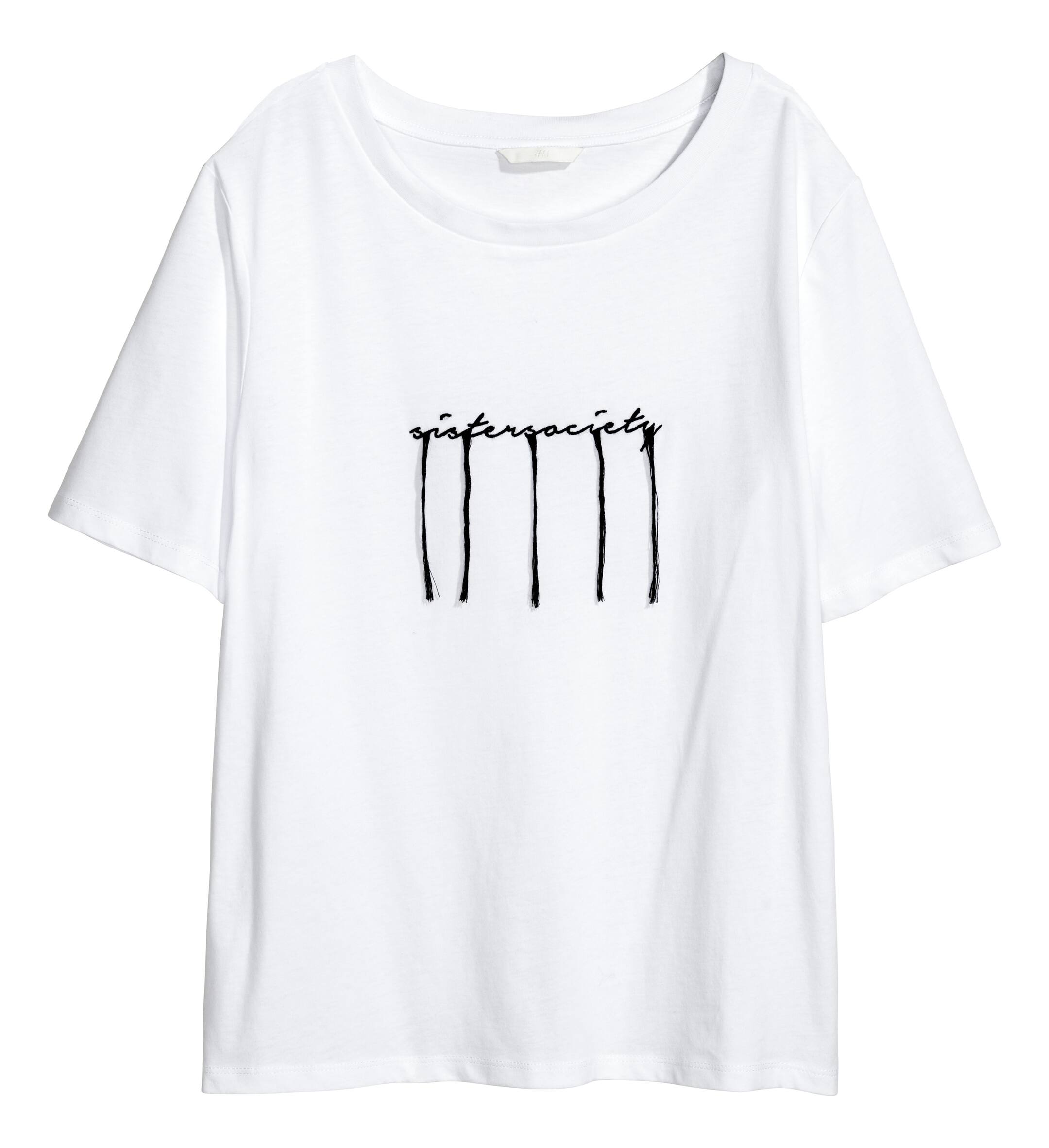 View larger image: Top with embroidery - White - Ladies | H&M GB 1
