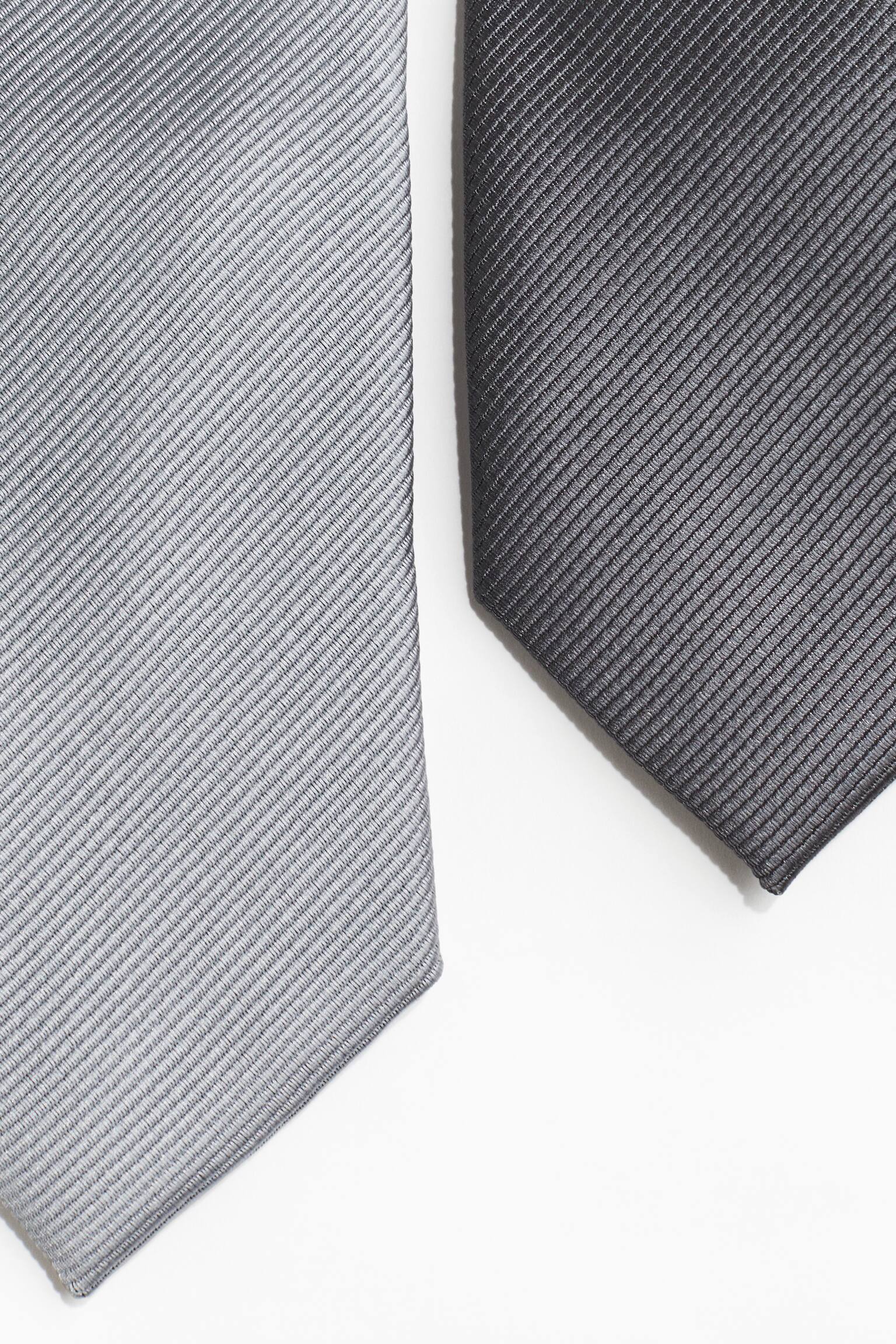 2-pack ties - Light grey/Dark grey/Light beige/Dark beige/Pink/Grey/Sage green/Cream - 2