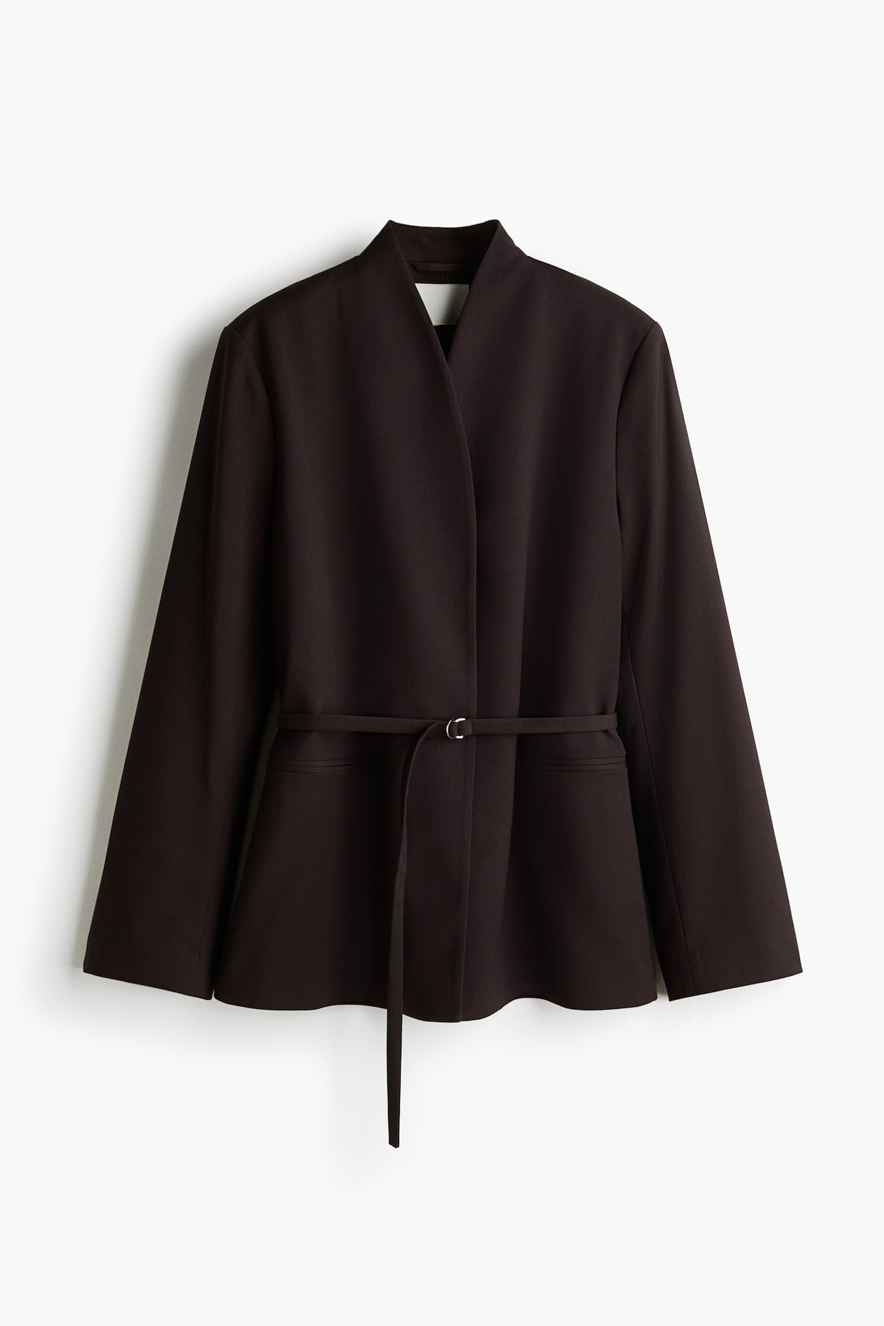 Belted blazer - Dark brown - Ladies | H&M GB
