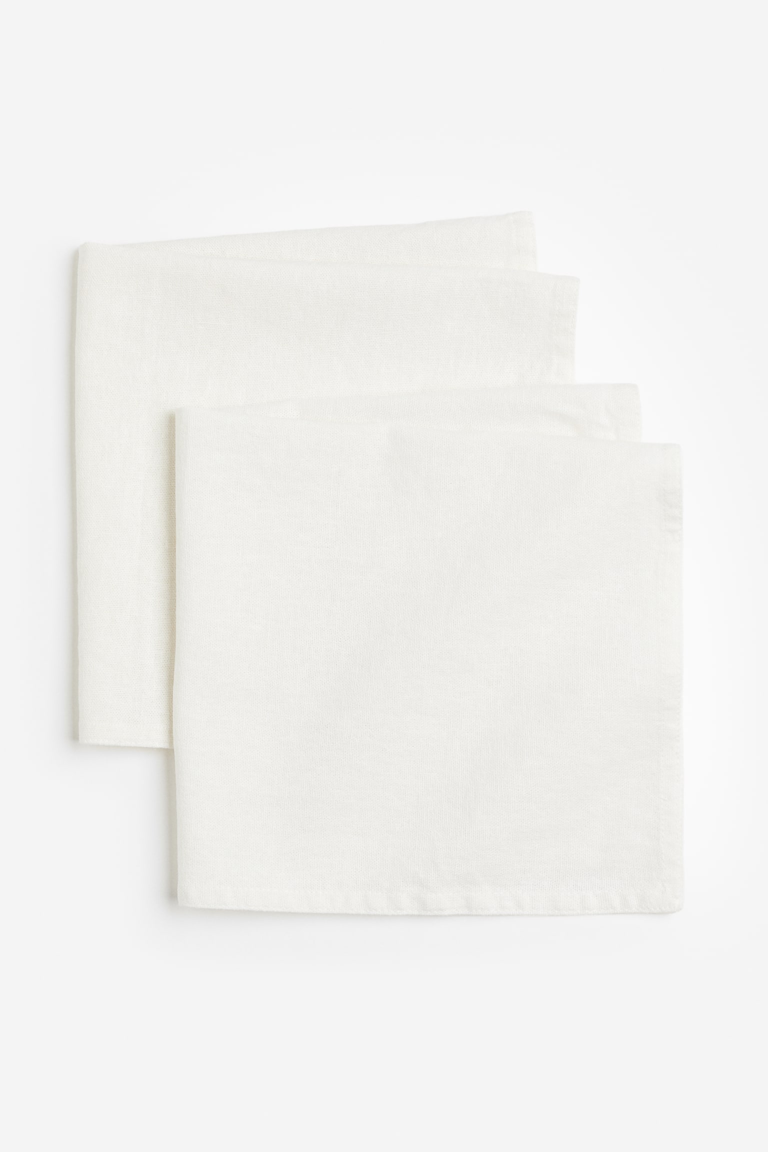 2-pack linen-blend napkins - White/Dark green/Light mole/Dark grey/Light beige/Green - 3