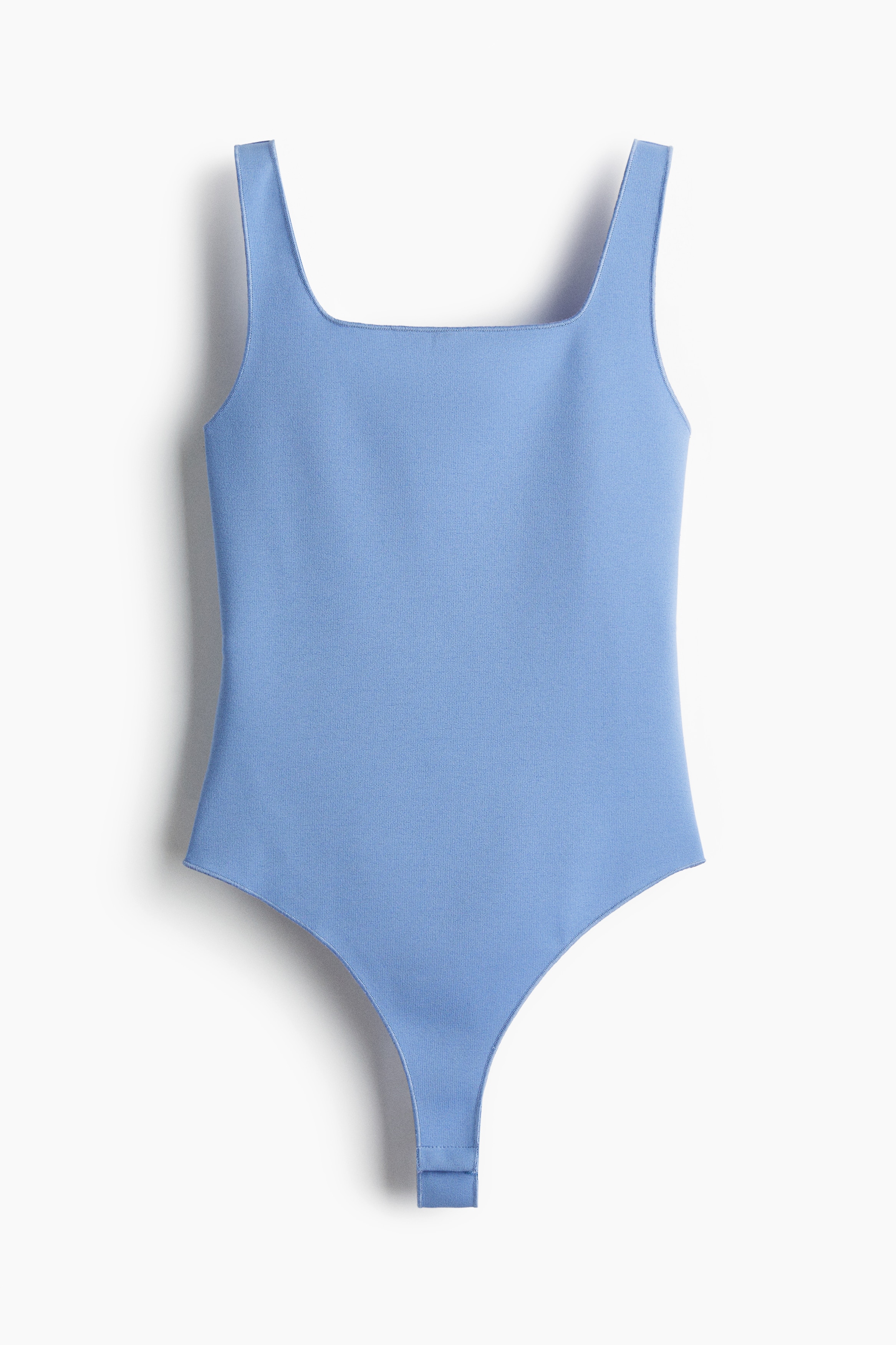 İnterlok Thong Body - Açık mavi/Kahverengi/Kahverengi