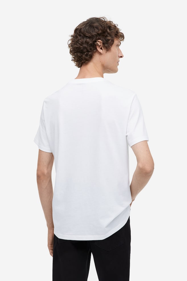 T-shirt Regular Fit - Blanc/Noir/Beige clair/Gris foncé/Bleu foncé/Bleu foncé/Gris foncé/Vert kaki/Rose/Marron/Gris chiné - 5