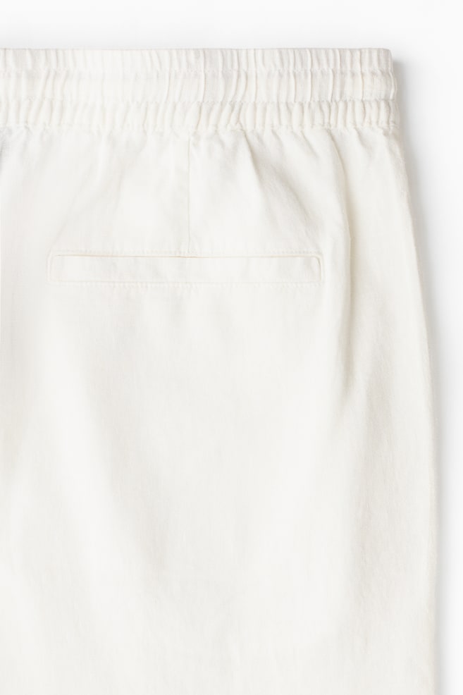 Relaxed-Fit Linen-Blend Pants - White/Black/Navy blue/striped/Light brown/White/striped - 3