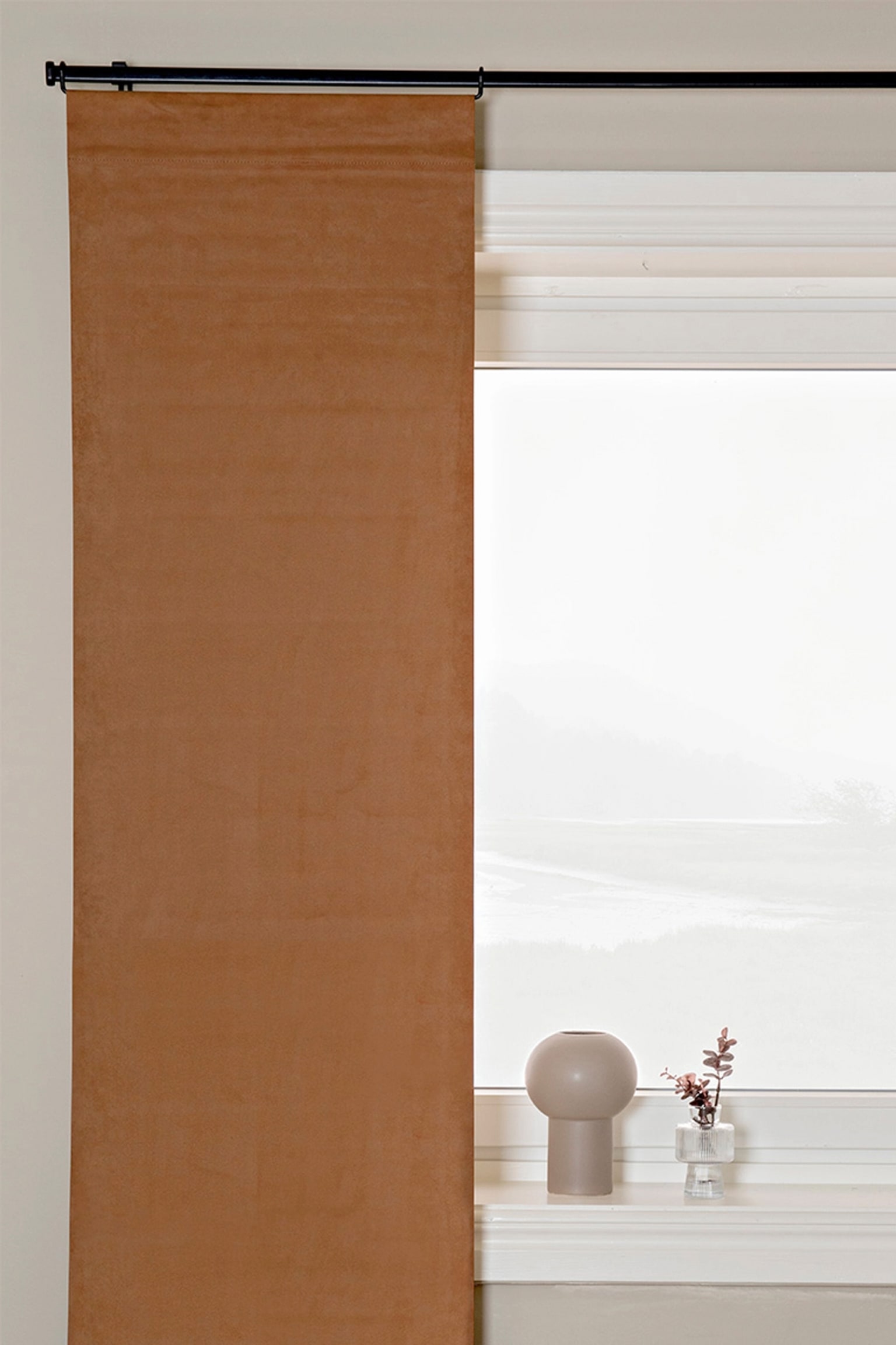 1-pack Panel Curtain Topaz - Braun/Leinen