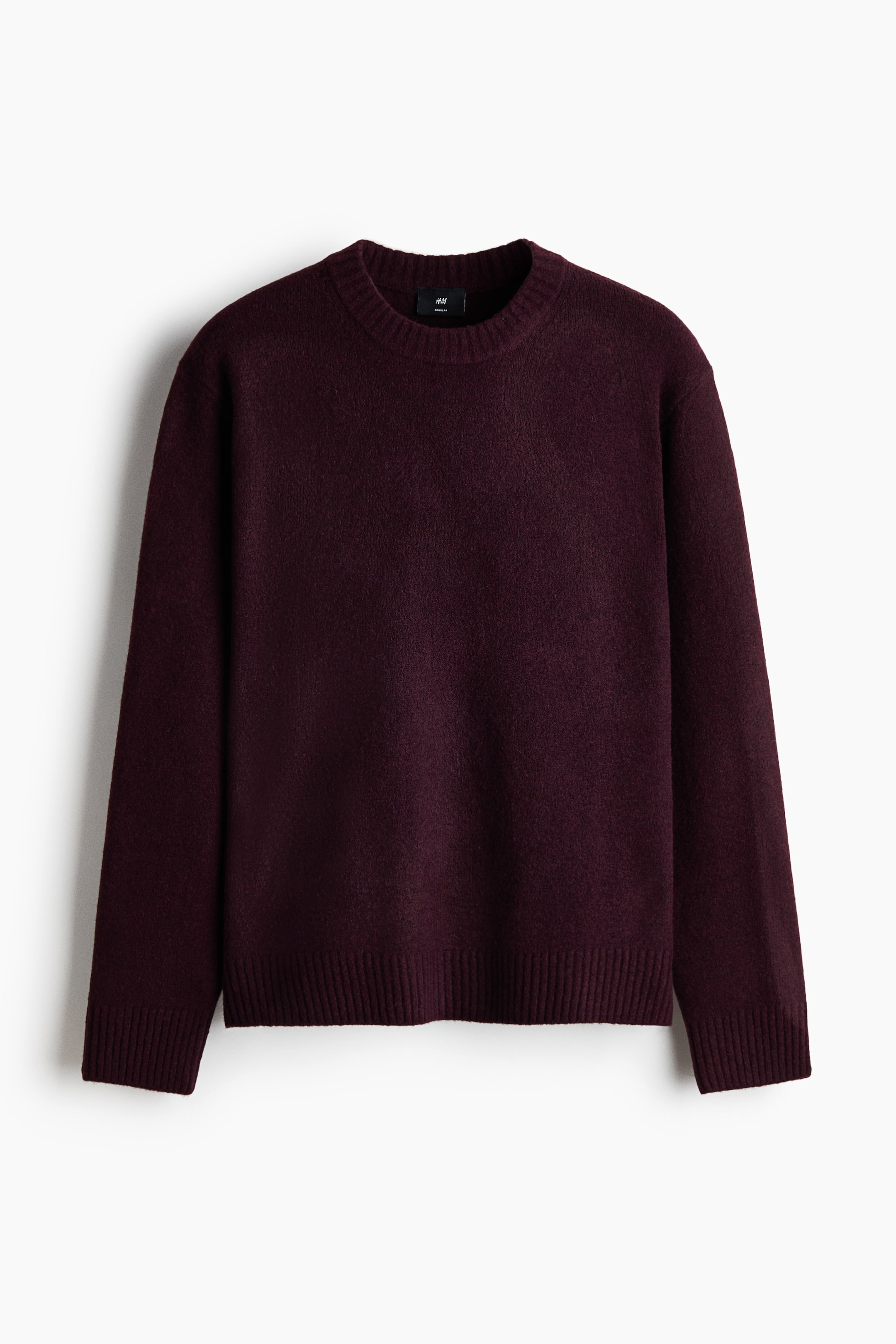 Prikaži veću sliku: Džemper s četkanom površinom Regular Fit - Bordo - Men | H&M RS 1