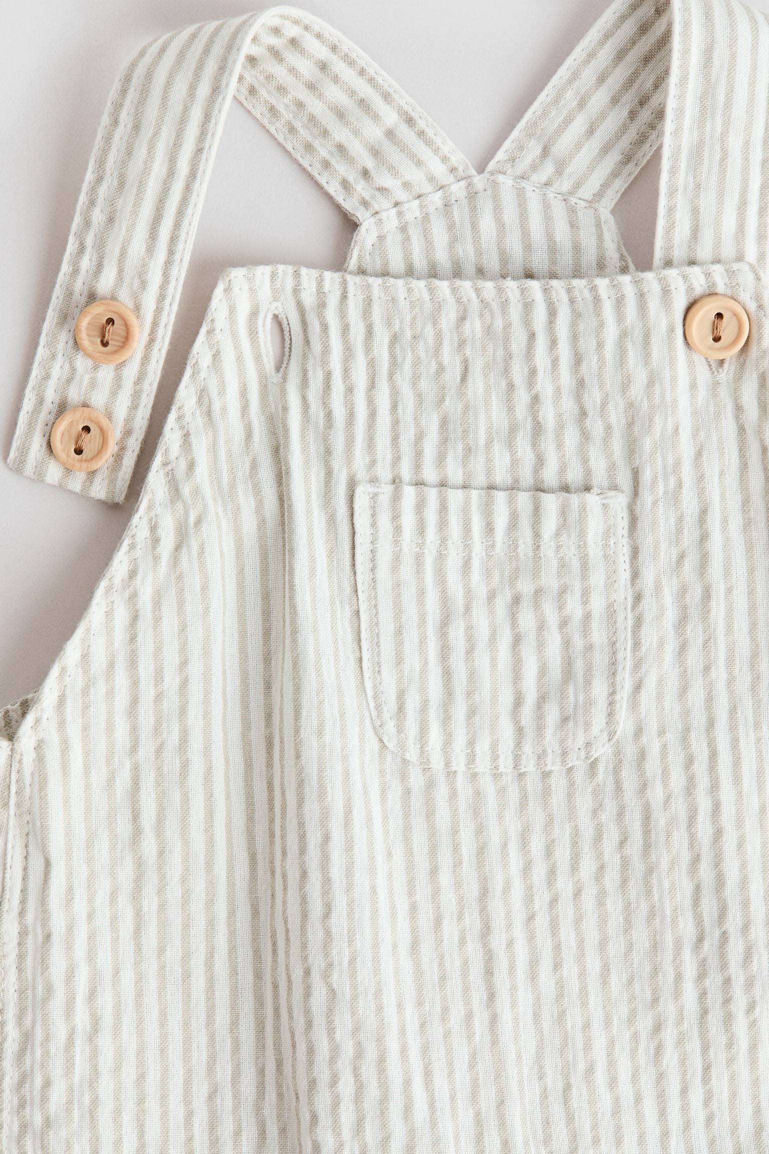 2-piece cotton set - White/Beige striped - 5