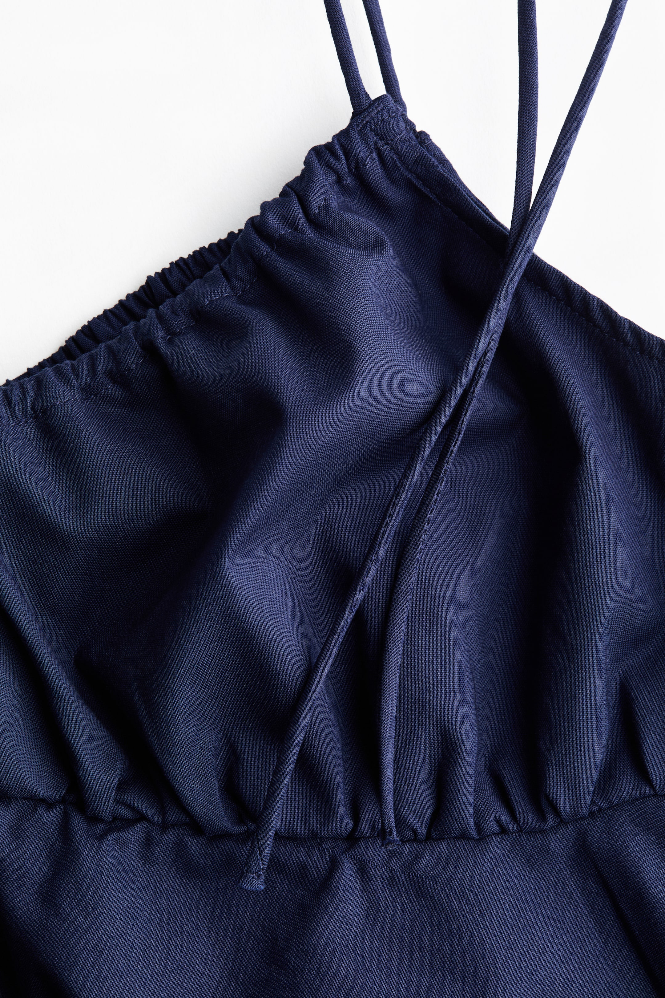 Bubble-Hem Strappy Top