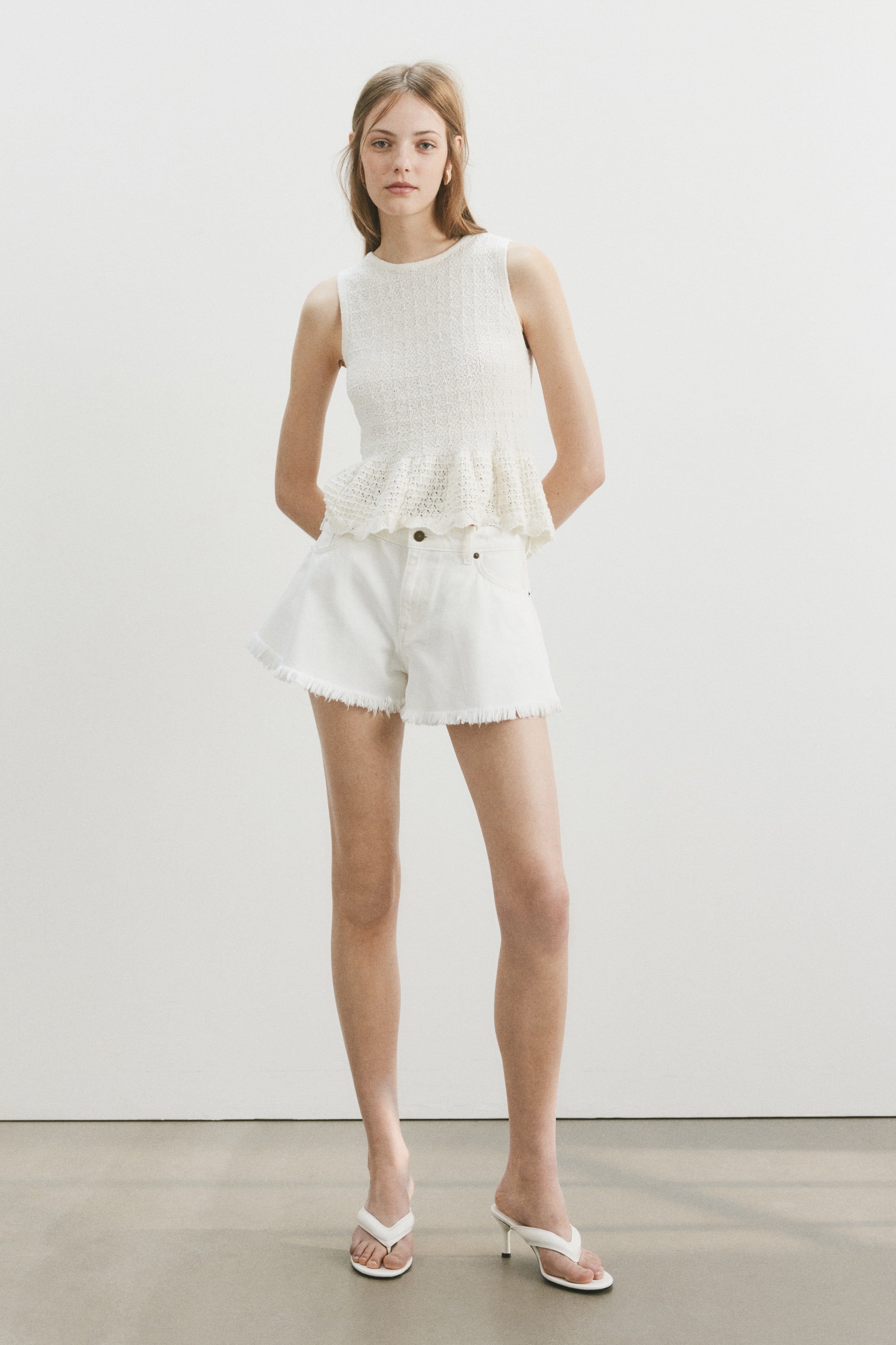Frayed Denim Shorts