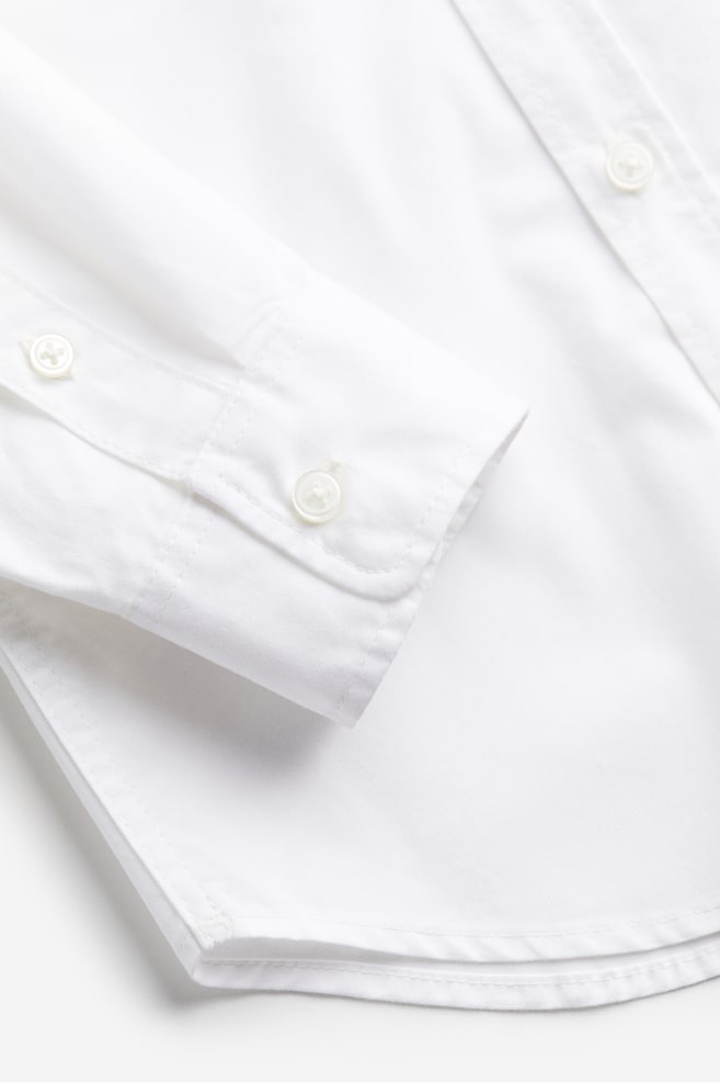 Chemise à manches longues en coton - Blanc/Bleu clair/Blanc/rayures noires/Beige/rayé/dc/dc - 5