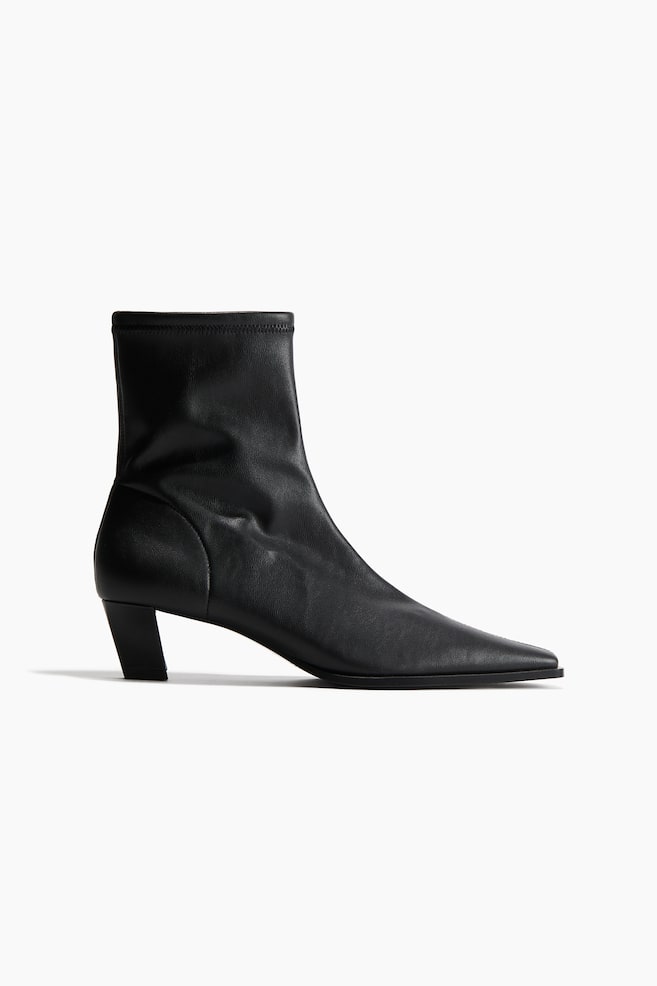 Bottines à bout pointu - Noir - 1