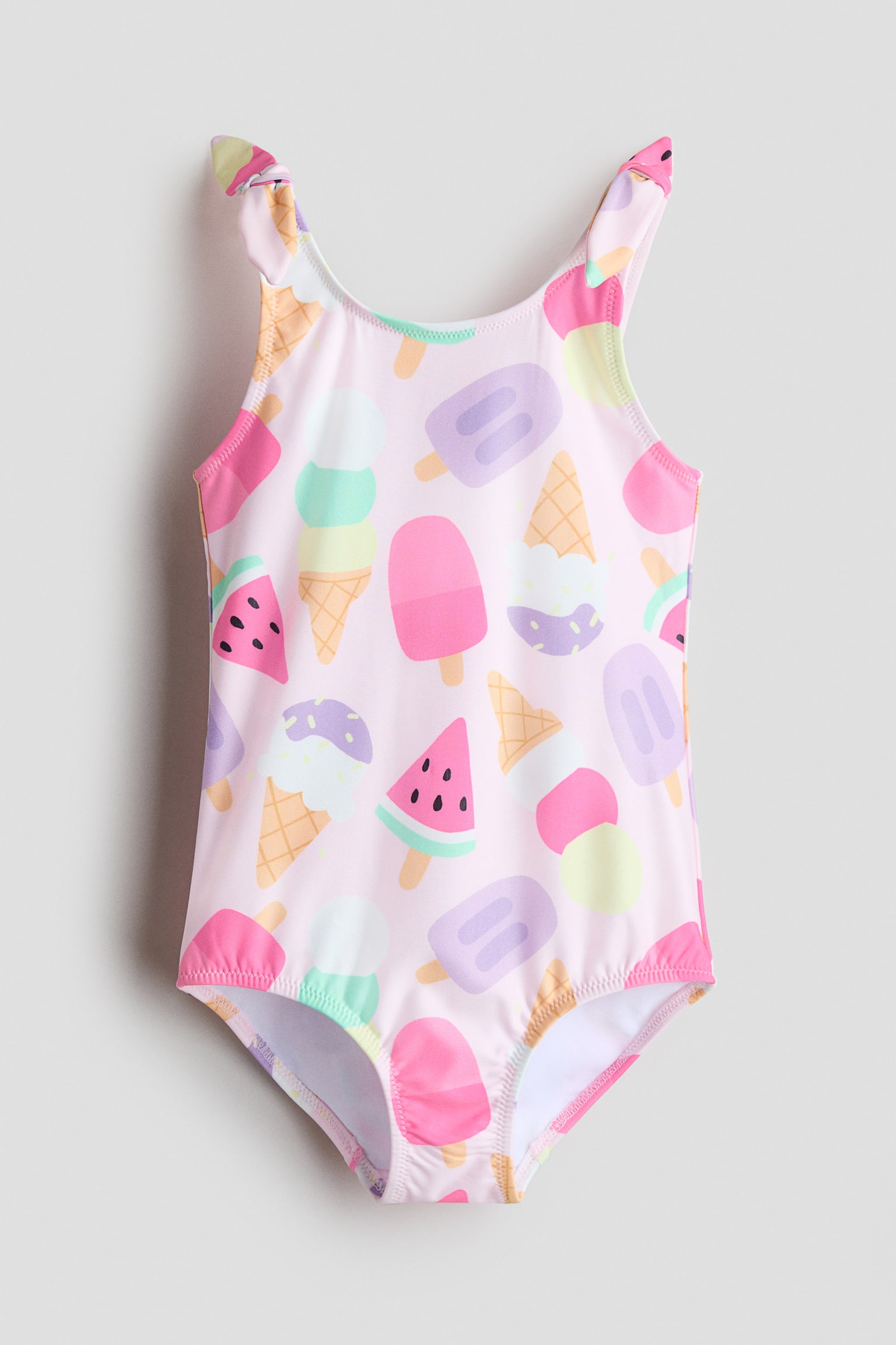Printed swimsuit-Light pink/Ice cream - 1