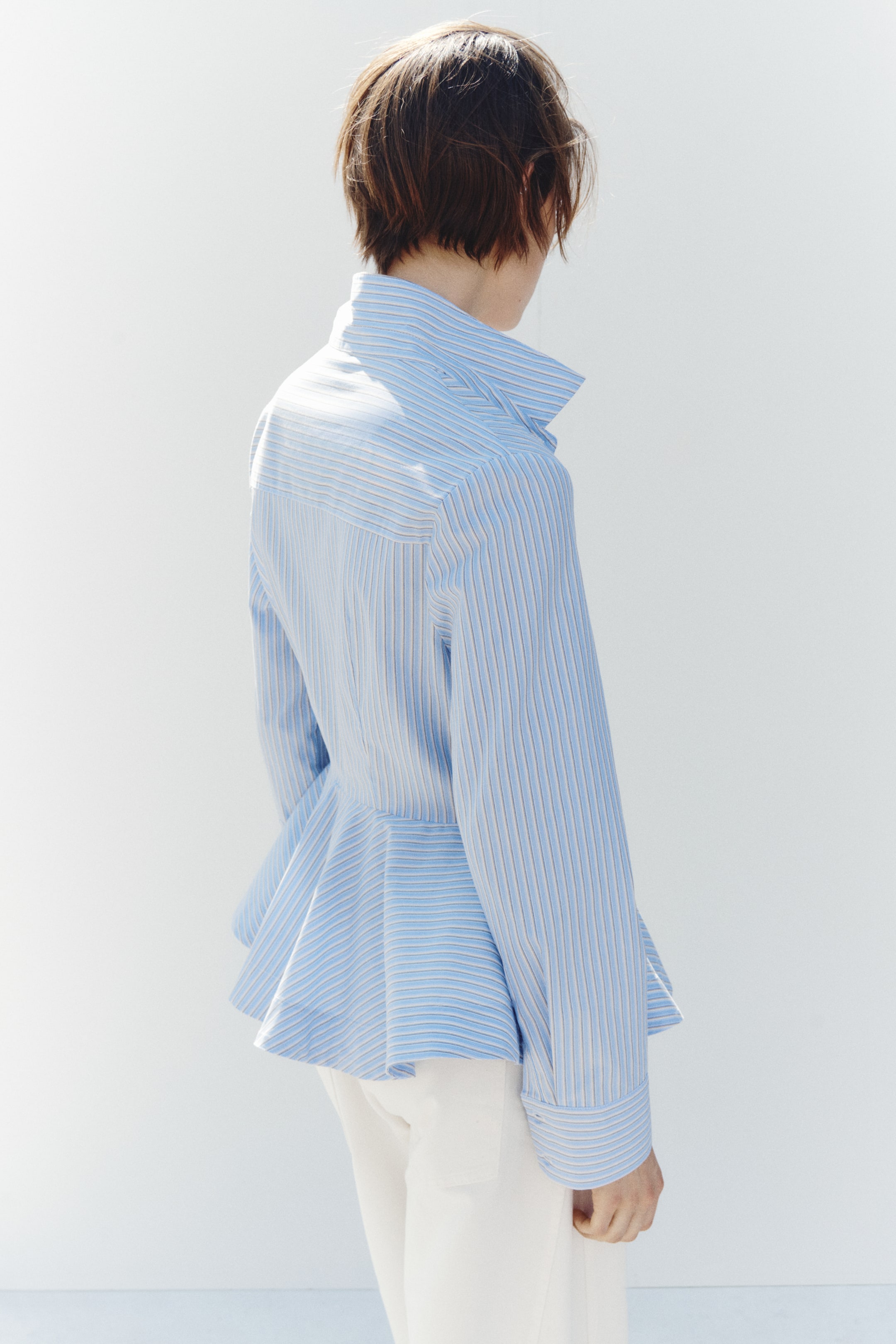 Cotton Peplum Shirt