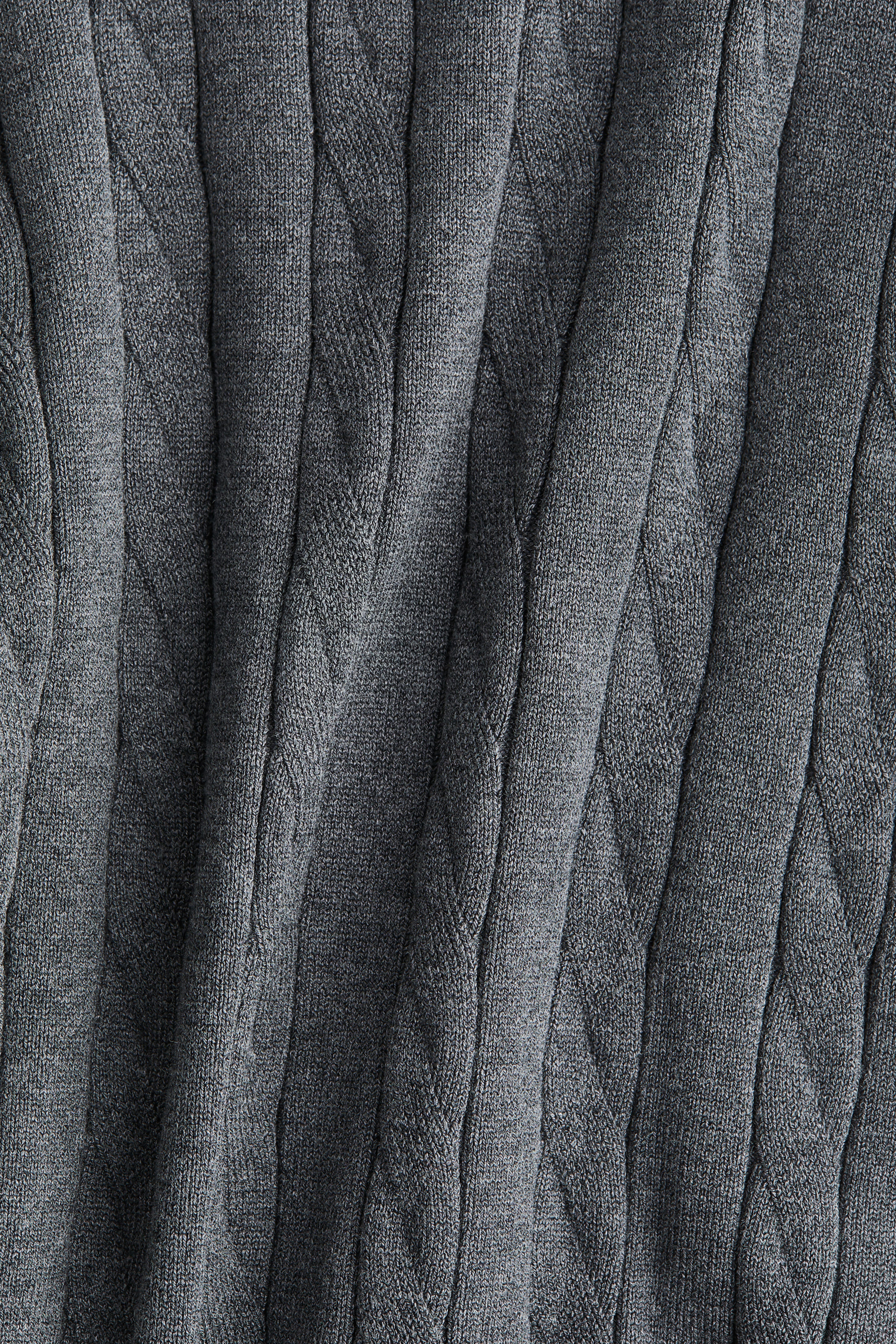 Cable-Knit Polo Shirt