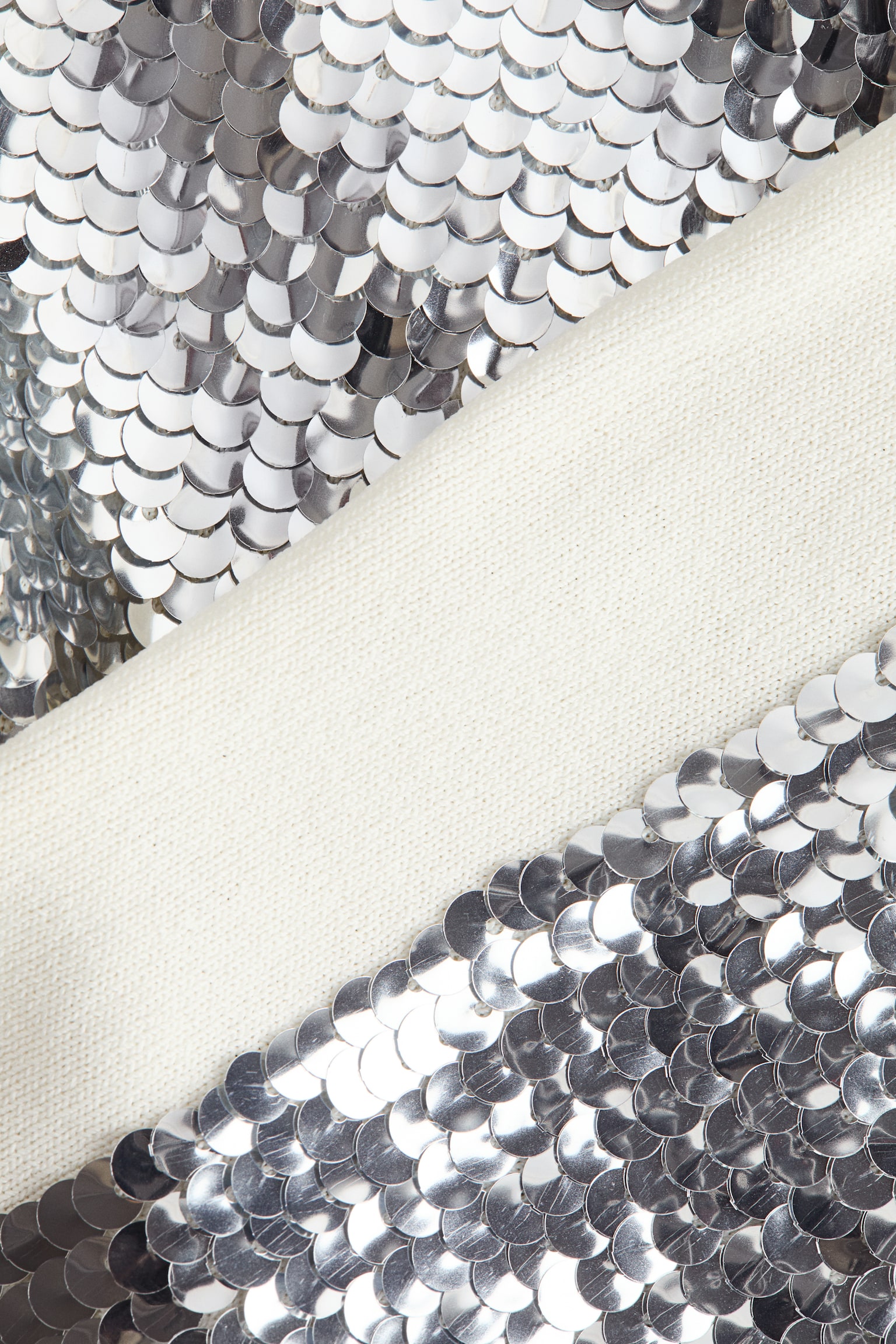 ショルダーパッド スパンコールトップス - クリーム／シルバーカラー - 3