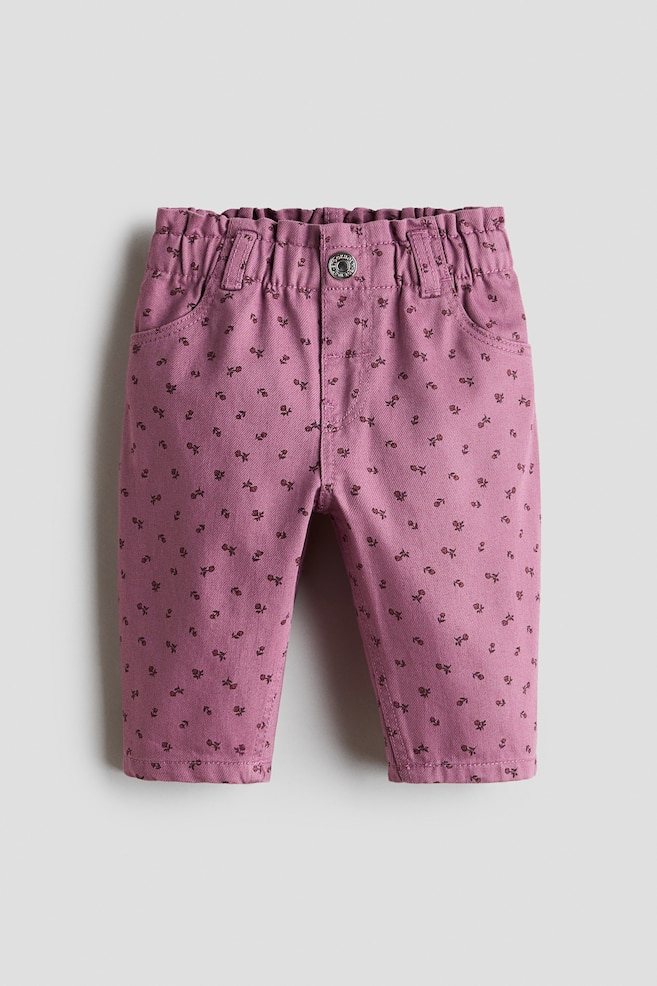 Twillhose mit Print - Lila/Geblümt/Grün/Geblümt - 1