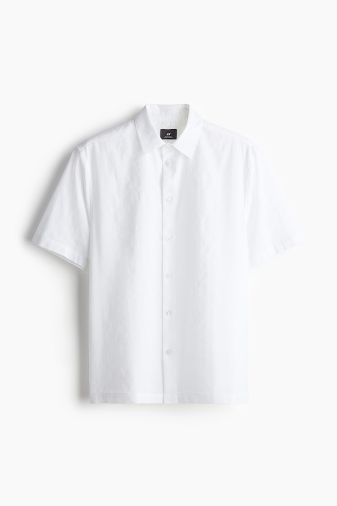 Regular Fit Textured Shirt - White - 1