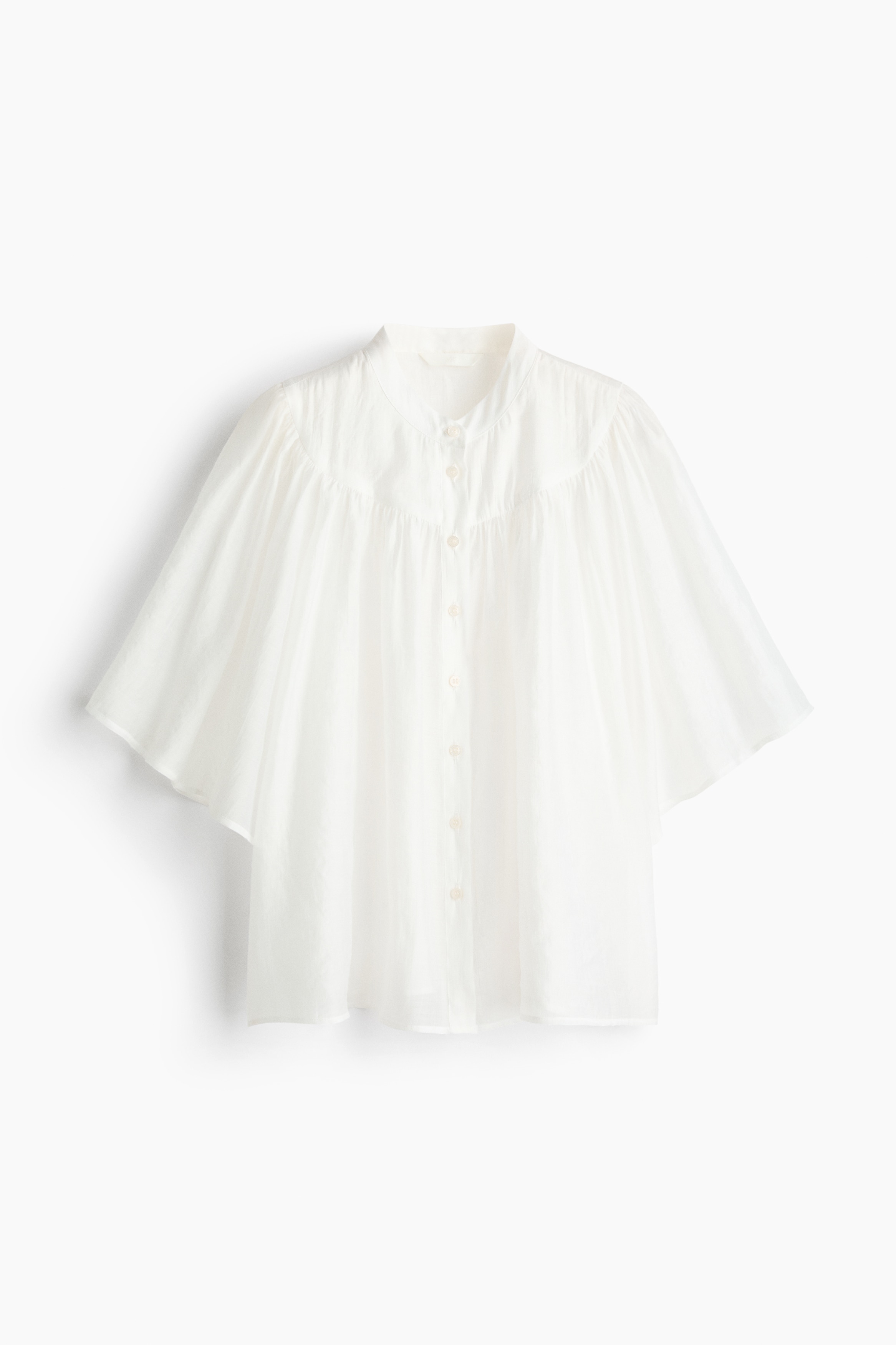 Blusa com mangas borboleta - Branco