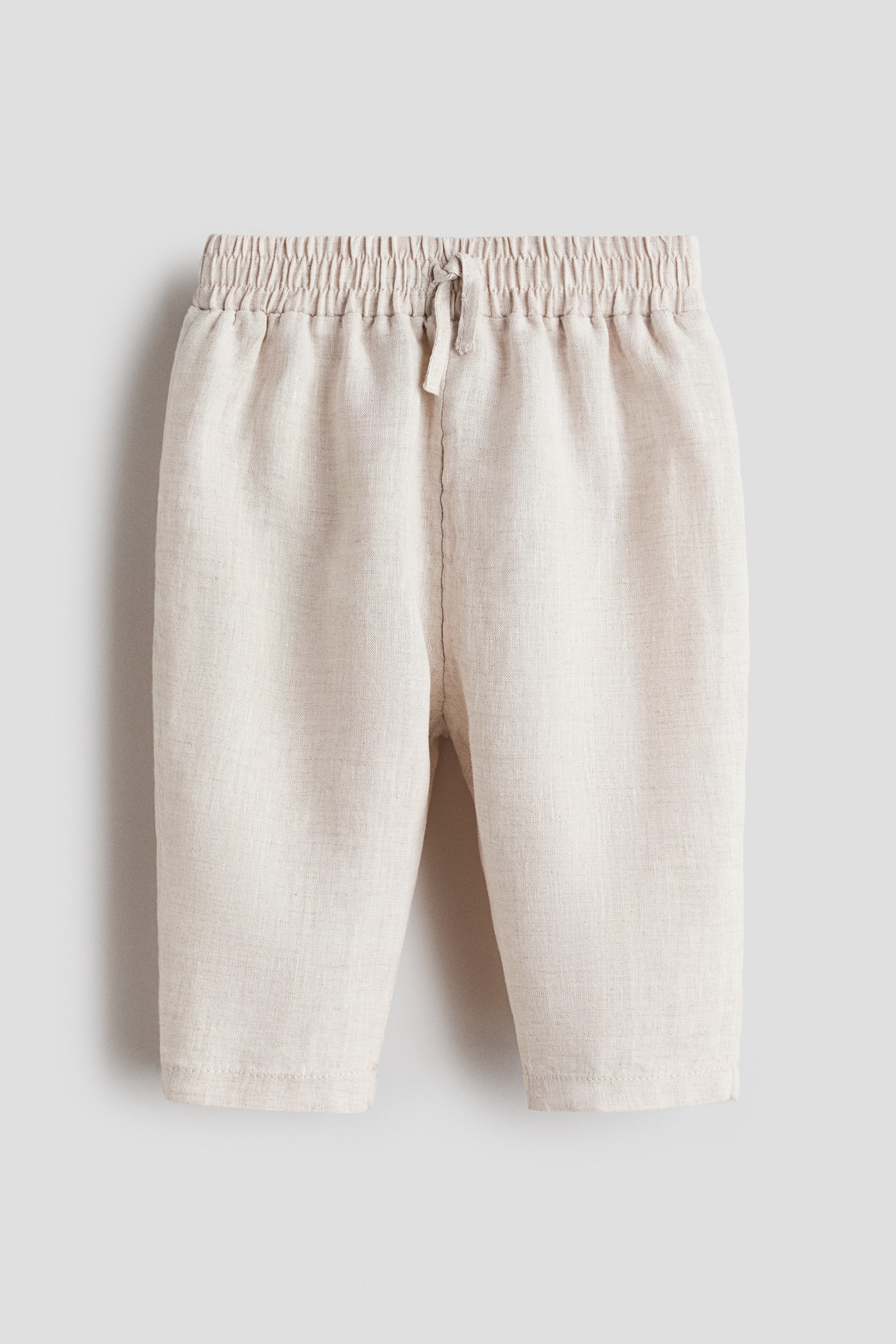 Pantalón de lino - Beige claro/Marrón