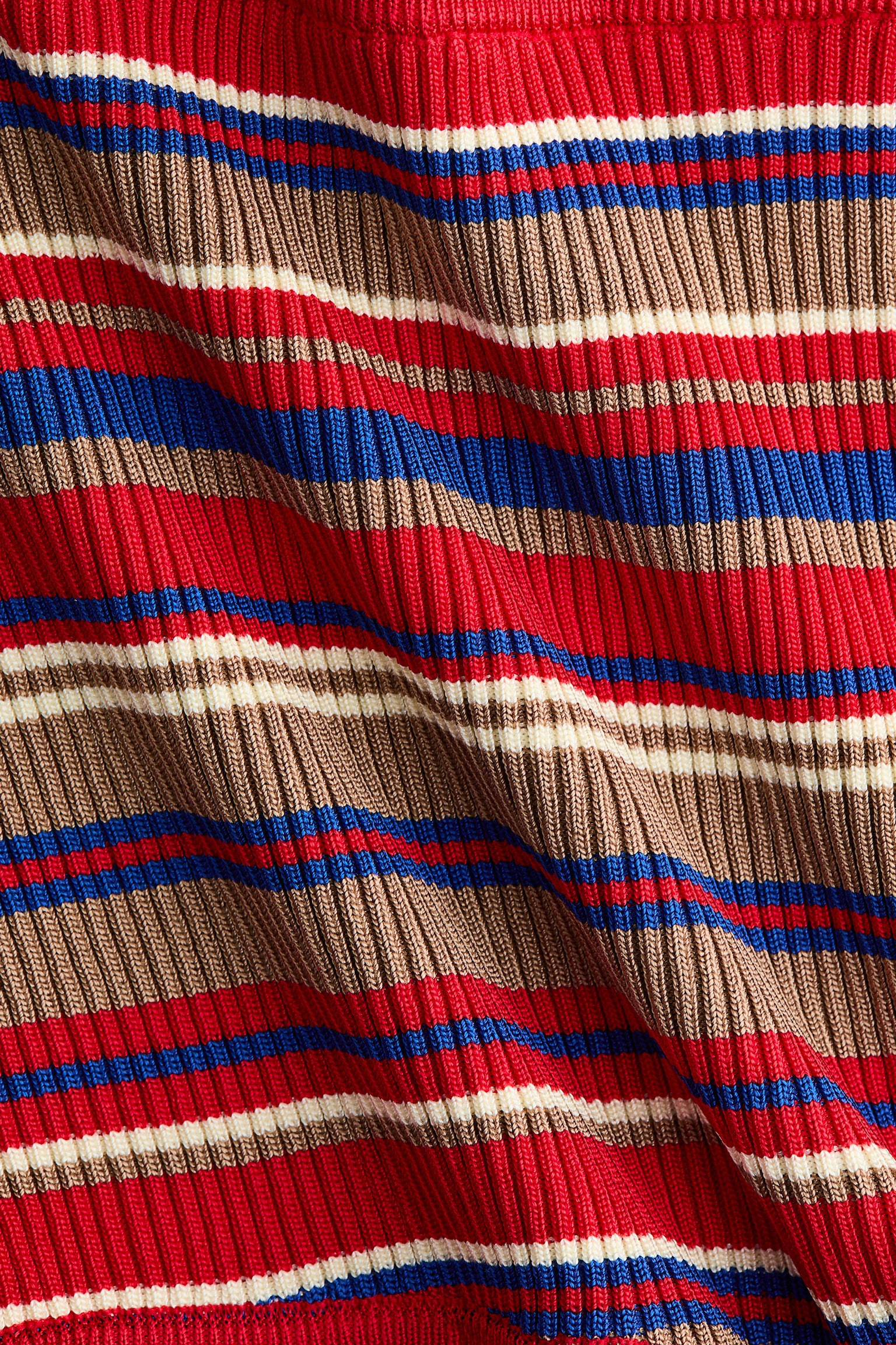 Rib-knit mini shorts - Red/Striped/Yellow/Striped - 3
