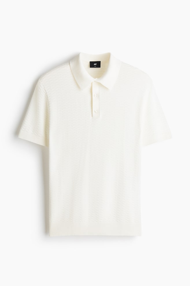 Slim-Fit Polo Shirt - White/Black/Gray - 1