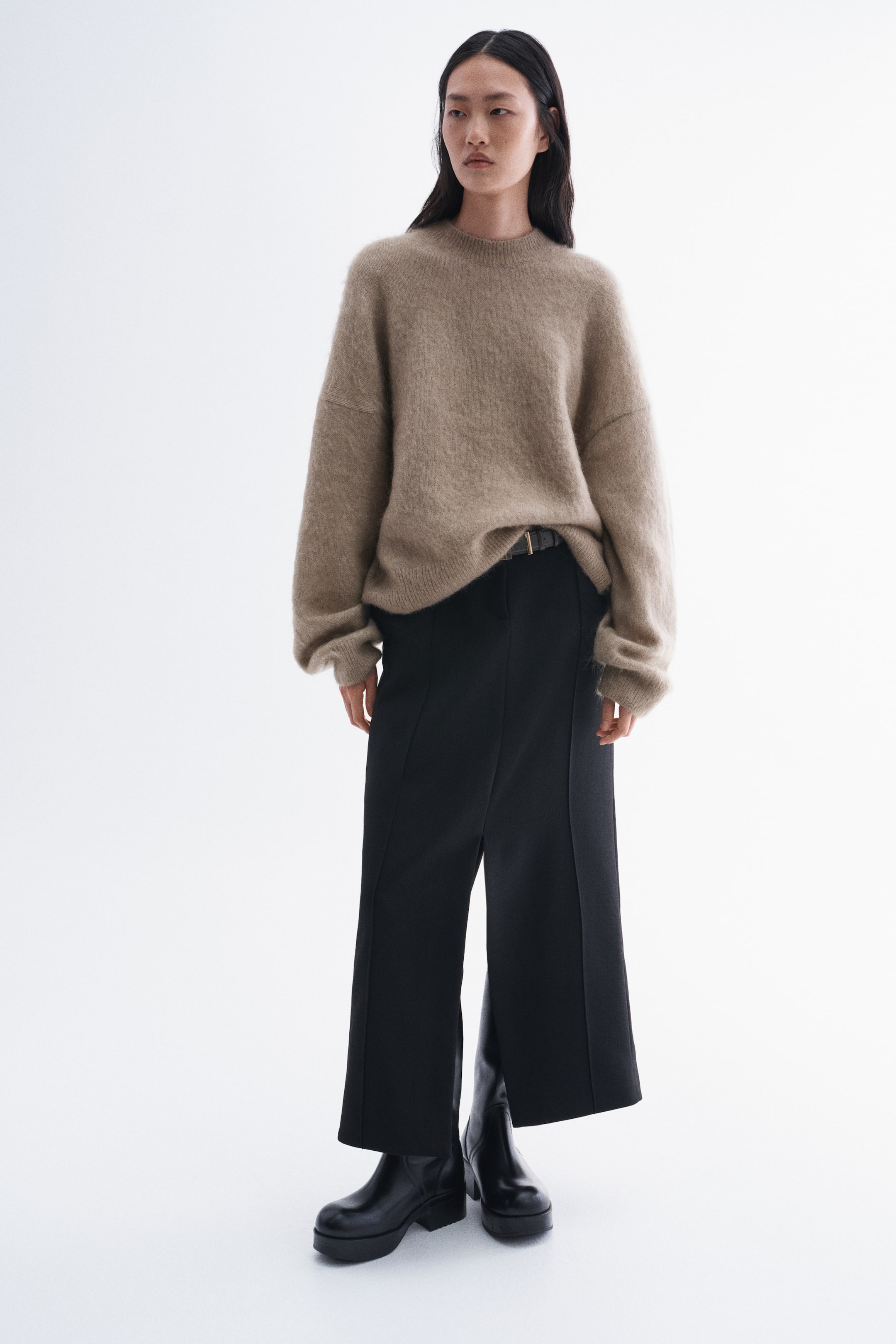 Brushed Mohair-Blend Sweater