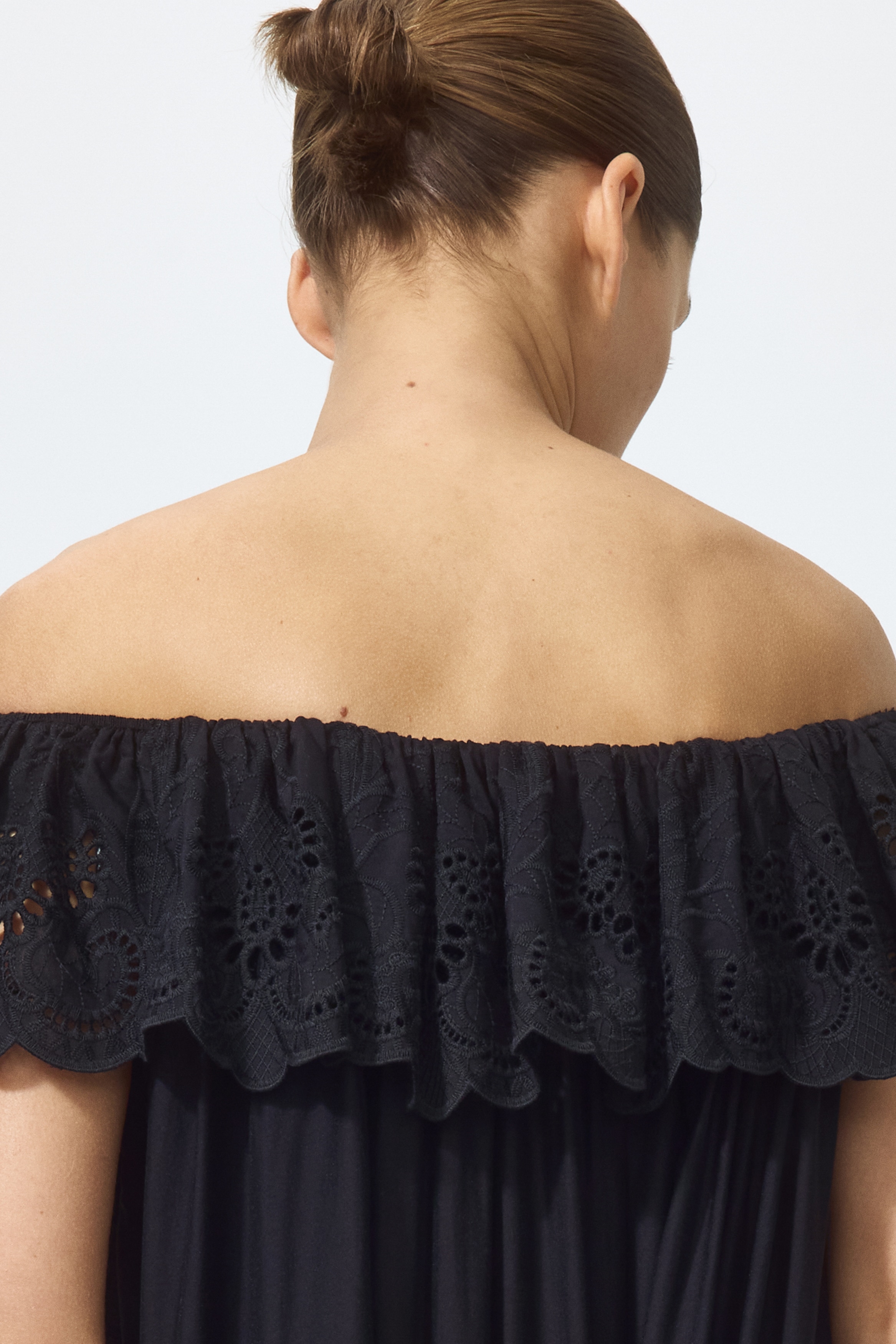 h&m embroidered dress black Women's Black Embroidered dress