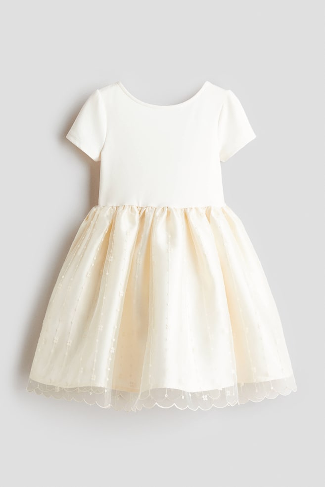 Vestido con vuelo - Crema/Rosa/Lila - 1